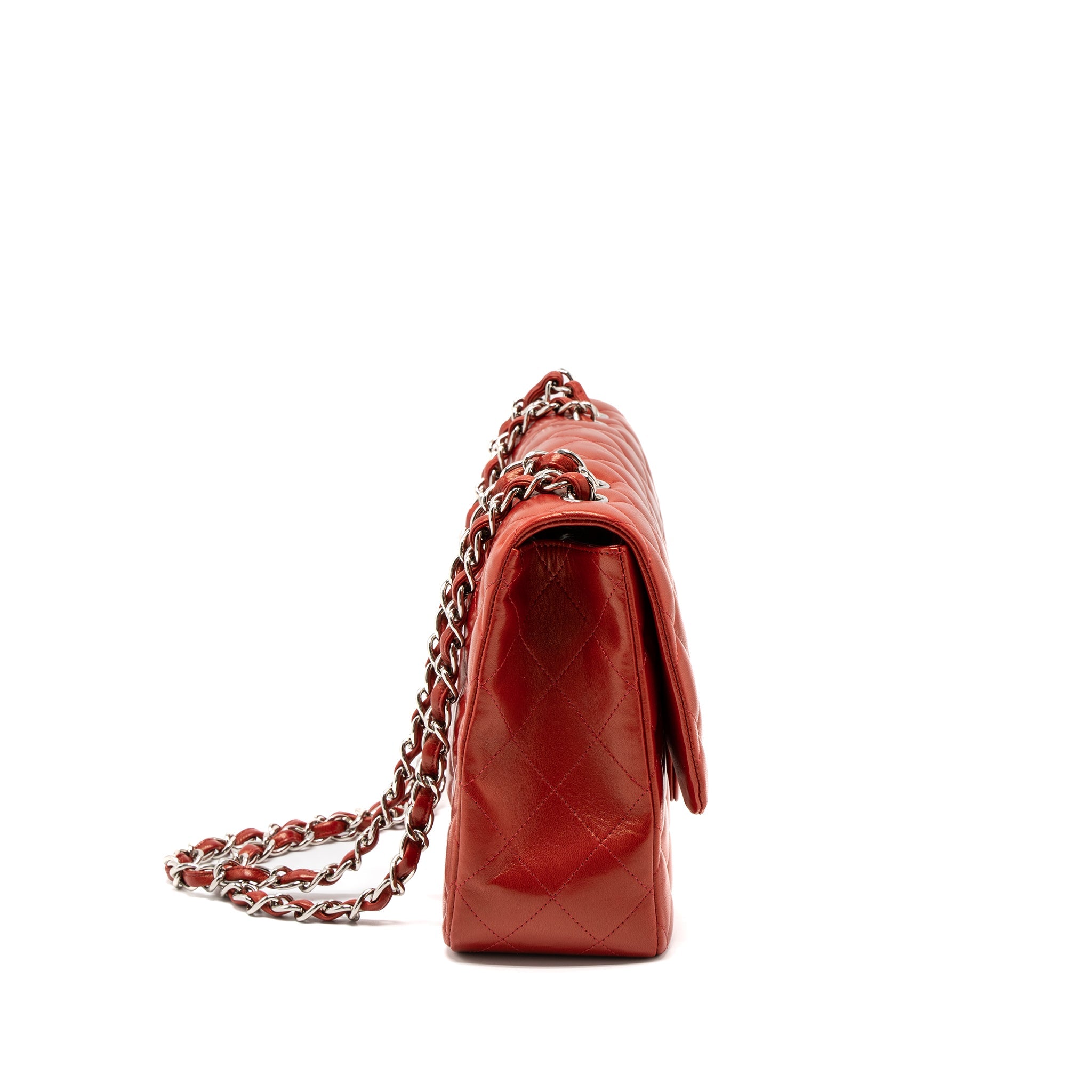 chanel-jumbo-classic-single-flap-bag-lambskin-red-shw