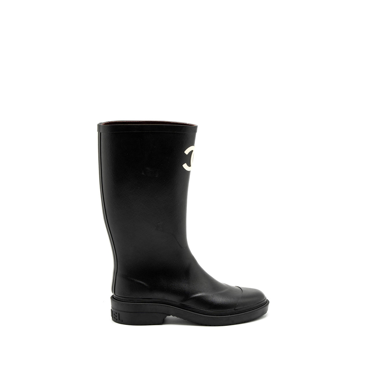 chanel-size-35-rubber-boots-black-white