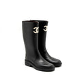 chanel-size-35-rubber-boots-black-white