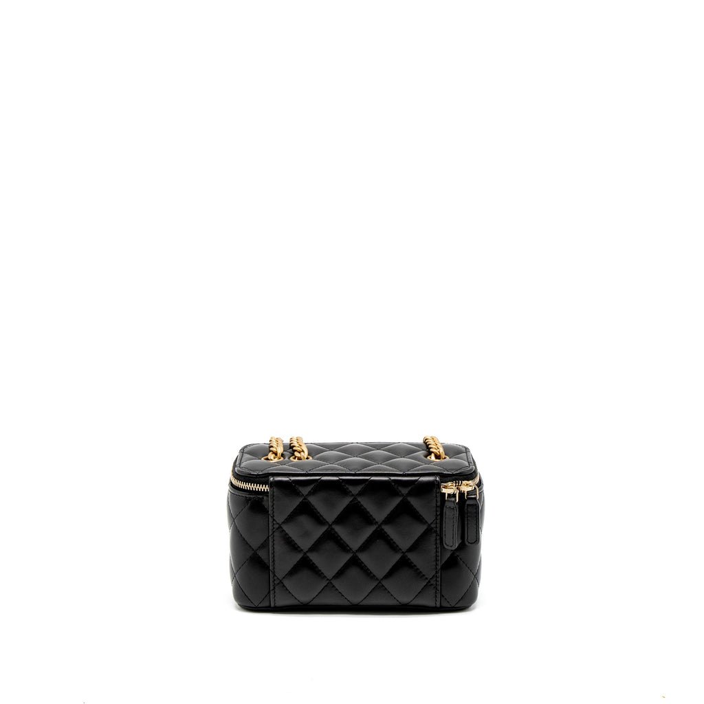 chanel-22k-gold-pillar-adjustable-chain-long-vanity-lambskin-black-brushed-ghwmicrochip