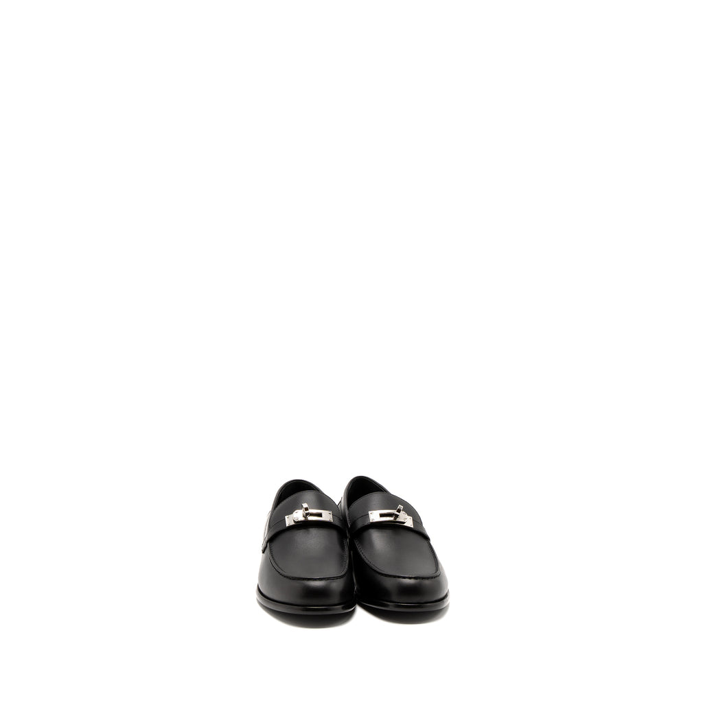 hermes-size-37-mocassins-destin-calfskin-black-shw