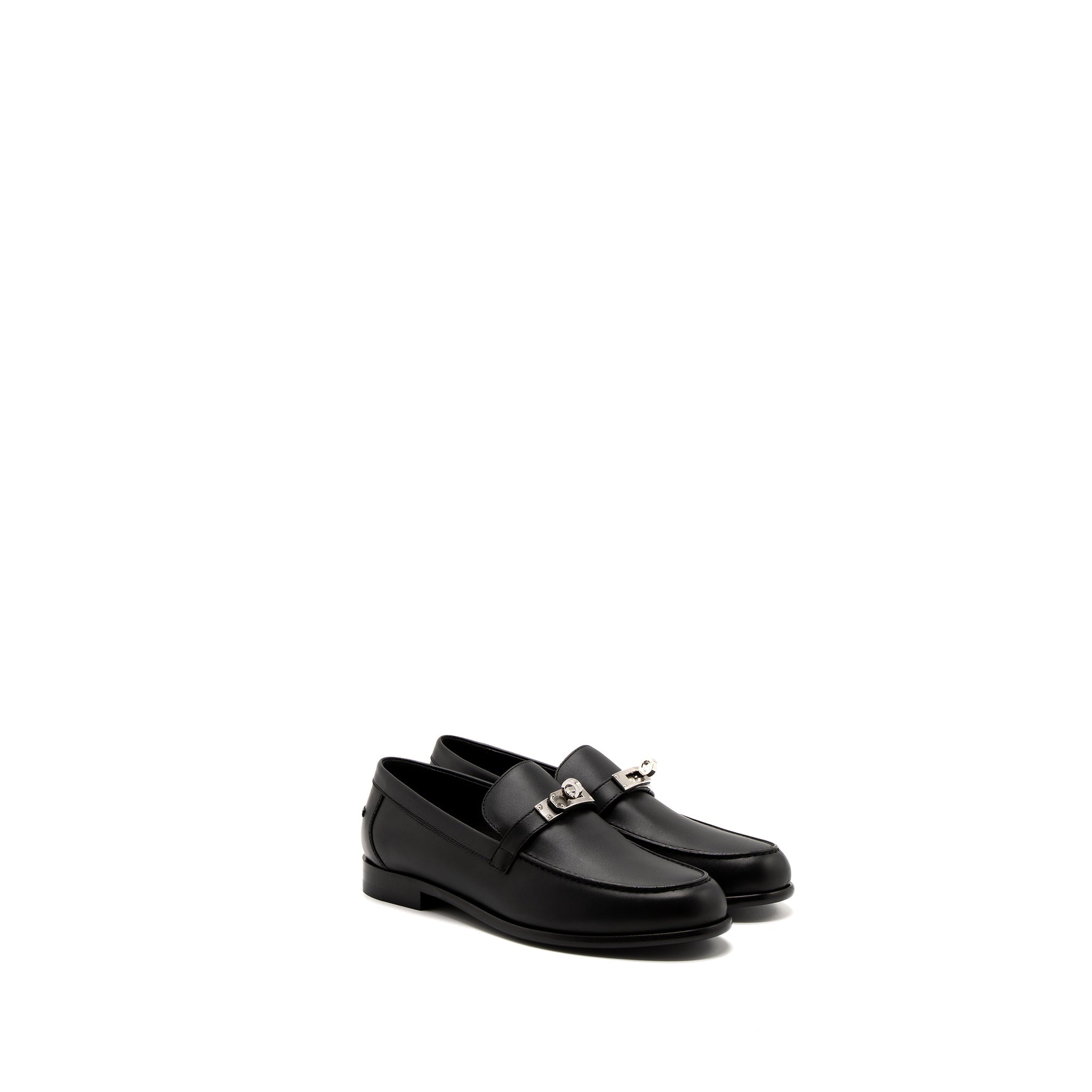 hermes-size-37-mocassins-destin-calfskin-black-shw
