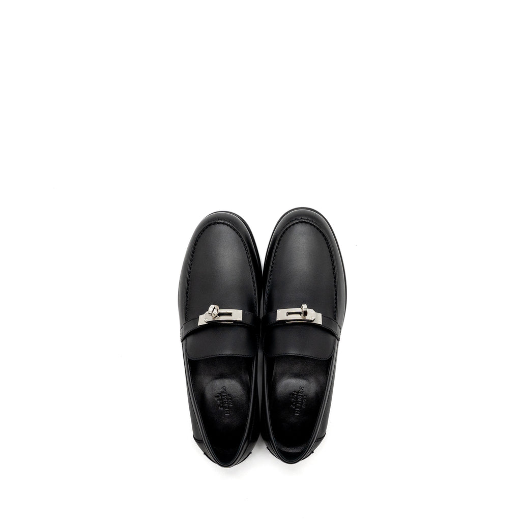 hermes-size-37-mocassins-destin-calfskin-black-shw