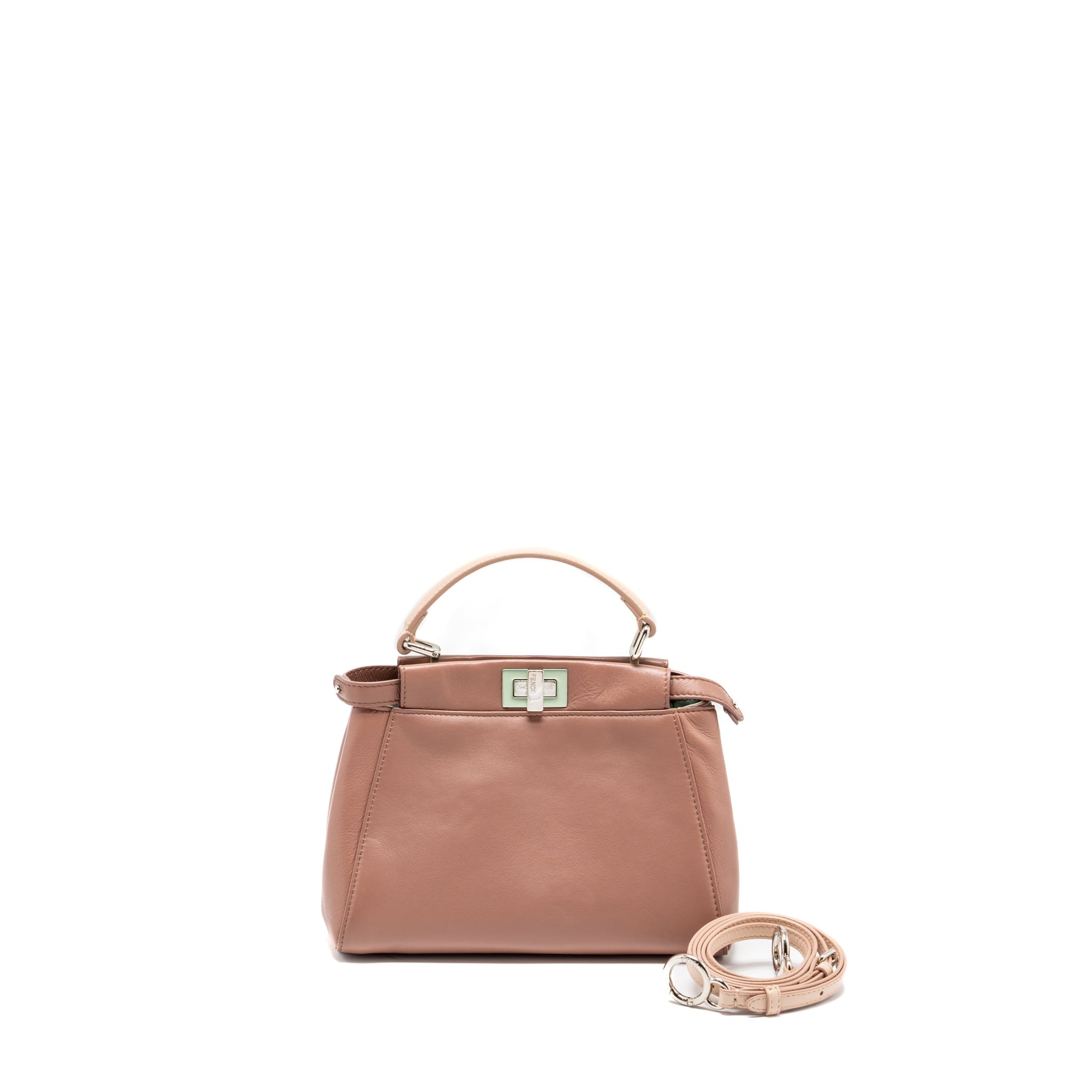 fendi-small-peekaboo-bag-lambskin-dark-pink-shw
