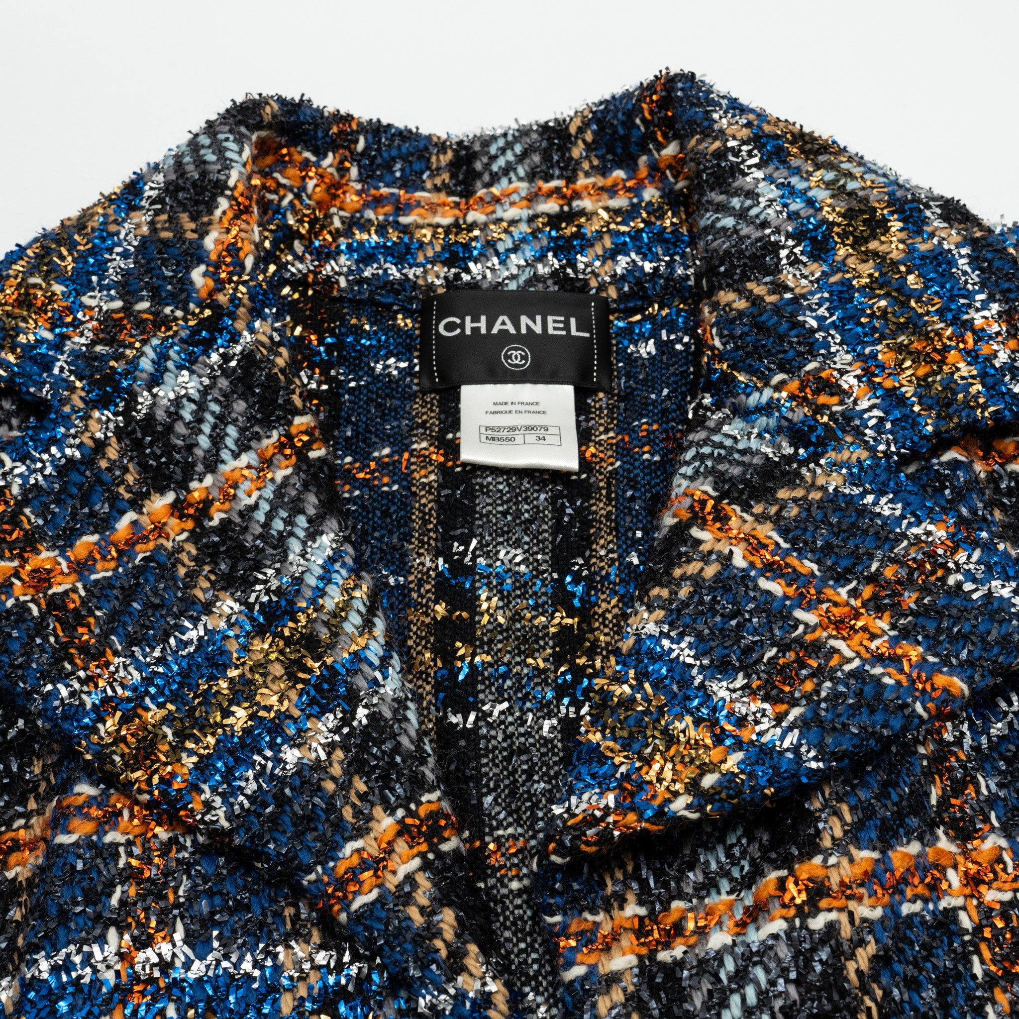 chanel-size-34-oversized-lurex-tweed-coat-multicolour