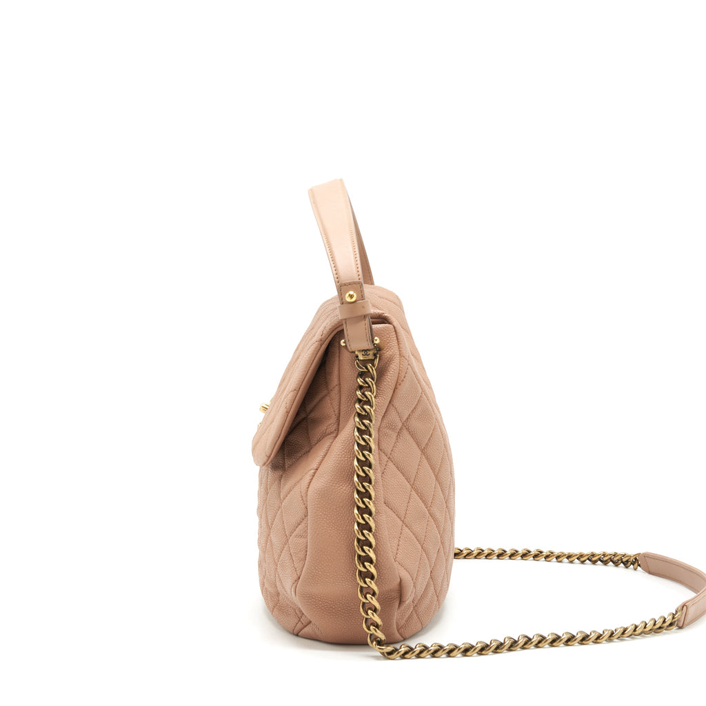 chanel-round-flap-bag-caviar-dark-beige-ghw