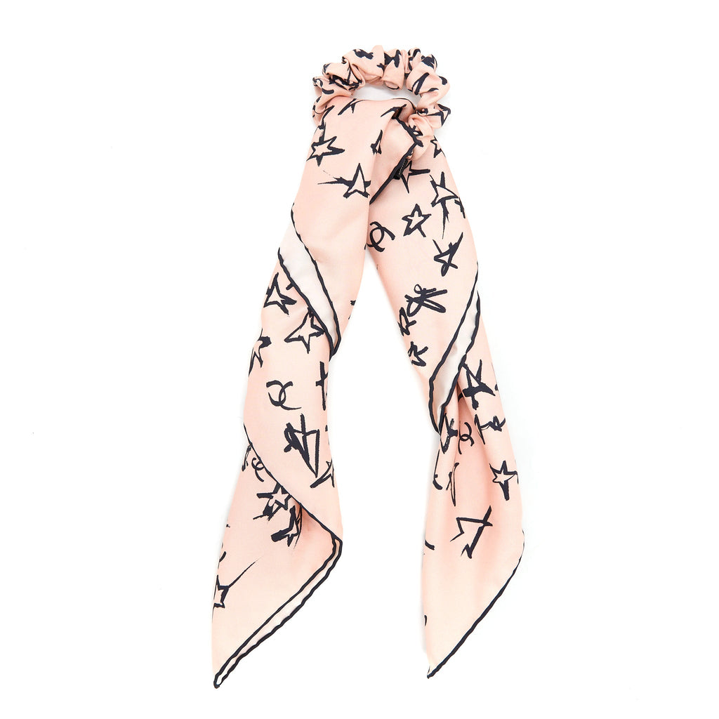 chanel-hair-tie-silk-twilly-pink-black