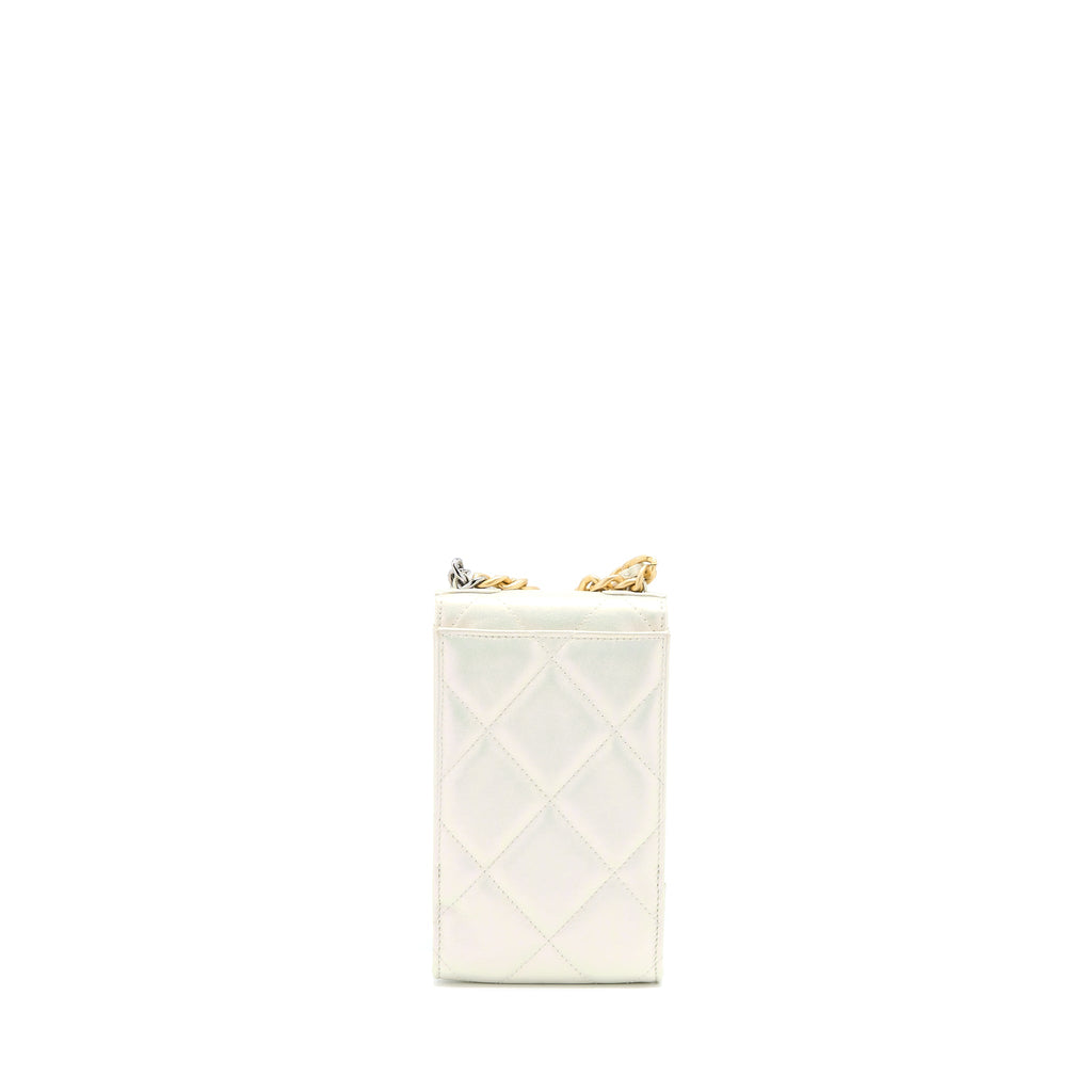 chanel-19-phone-pouch-with-chain-iridescent-whtie-ghw