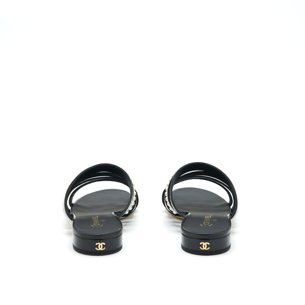 chanel-size-38-leather-and-pearl-sandal-black