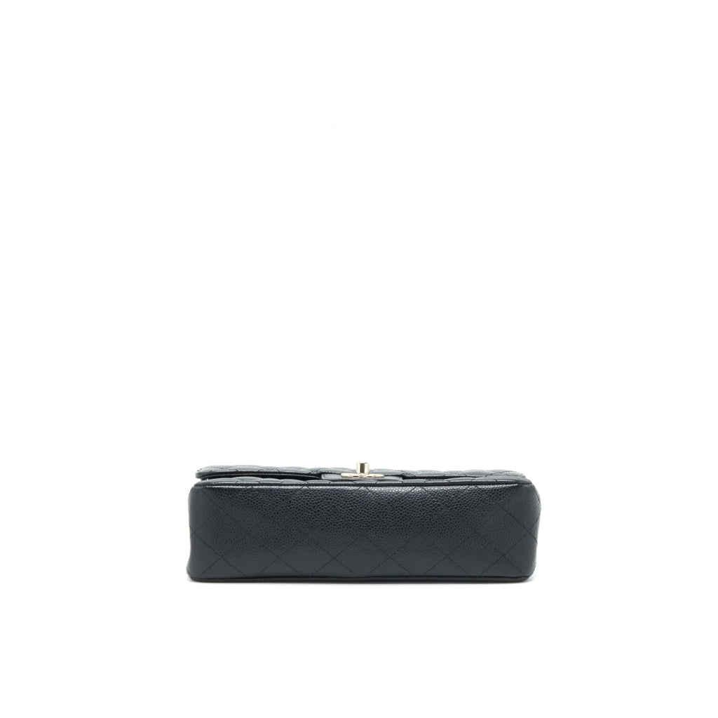 chanel-small-classic-double-flap-bag-black-caviar-shw