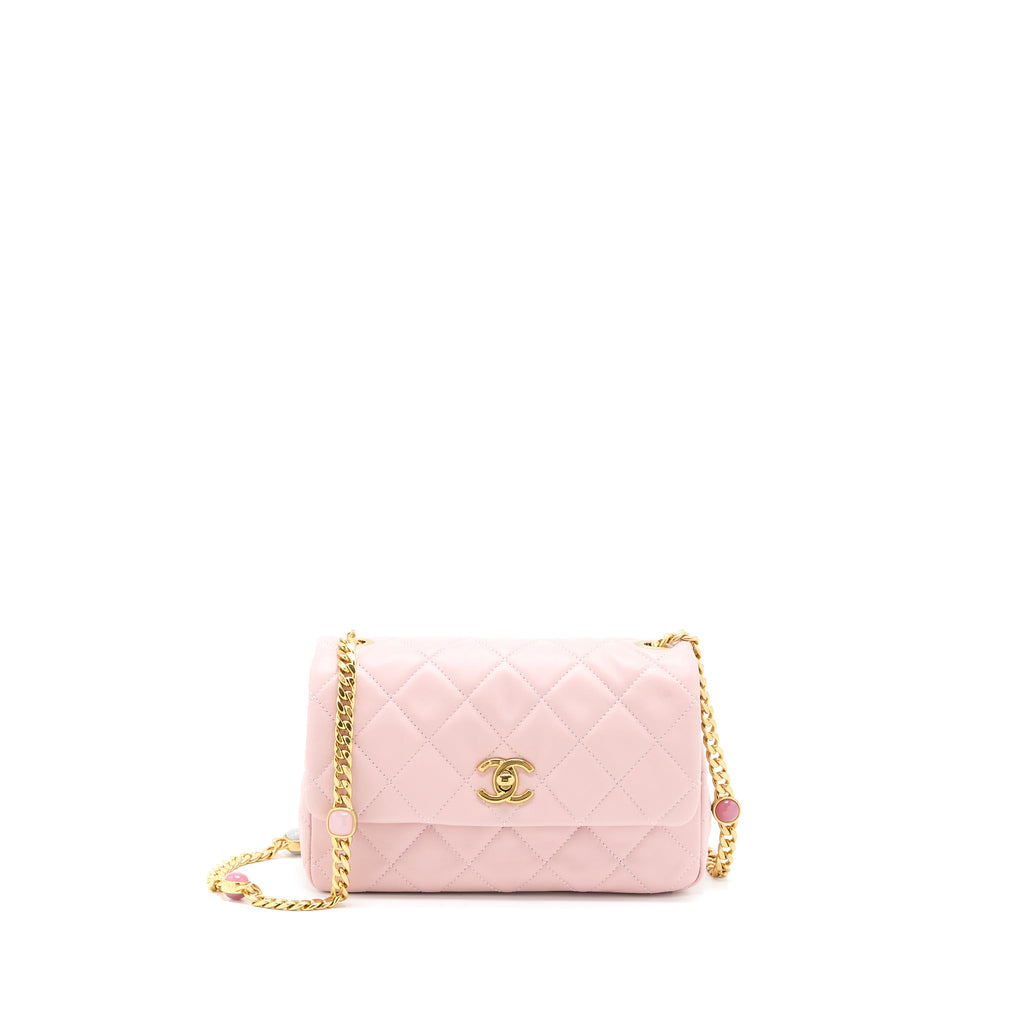 chanel-22b-small-flap-bag-lambskin-pink-ghw-microchip