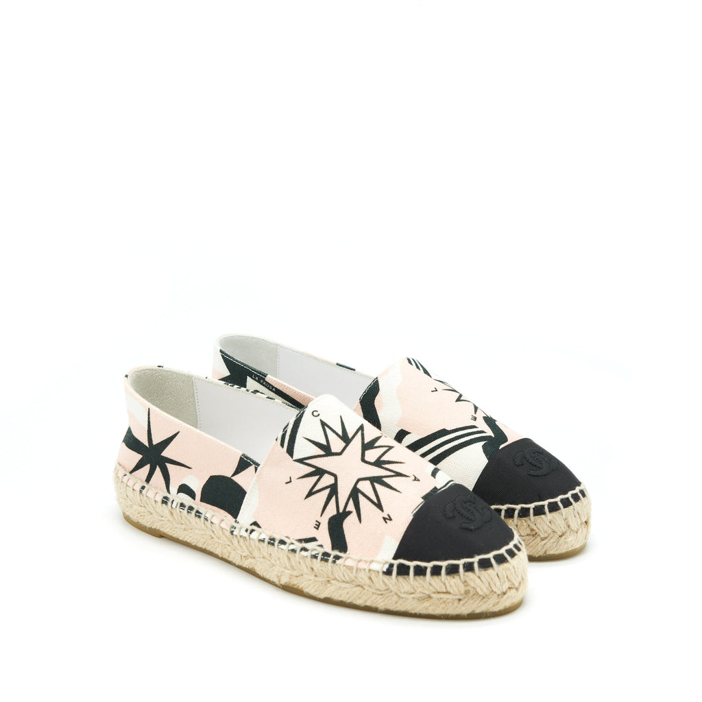 chanel-size-36-espadrilles-pink-black