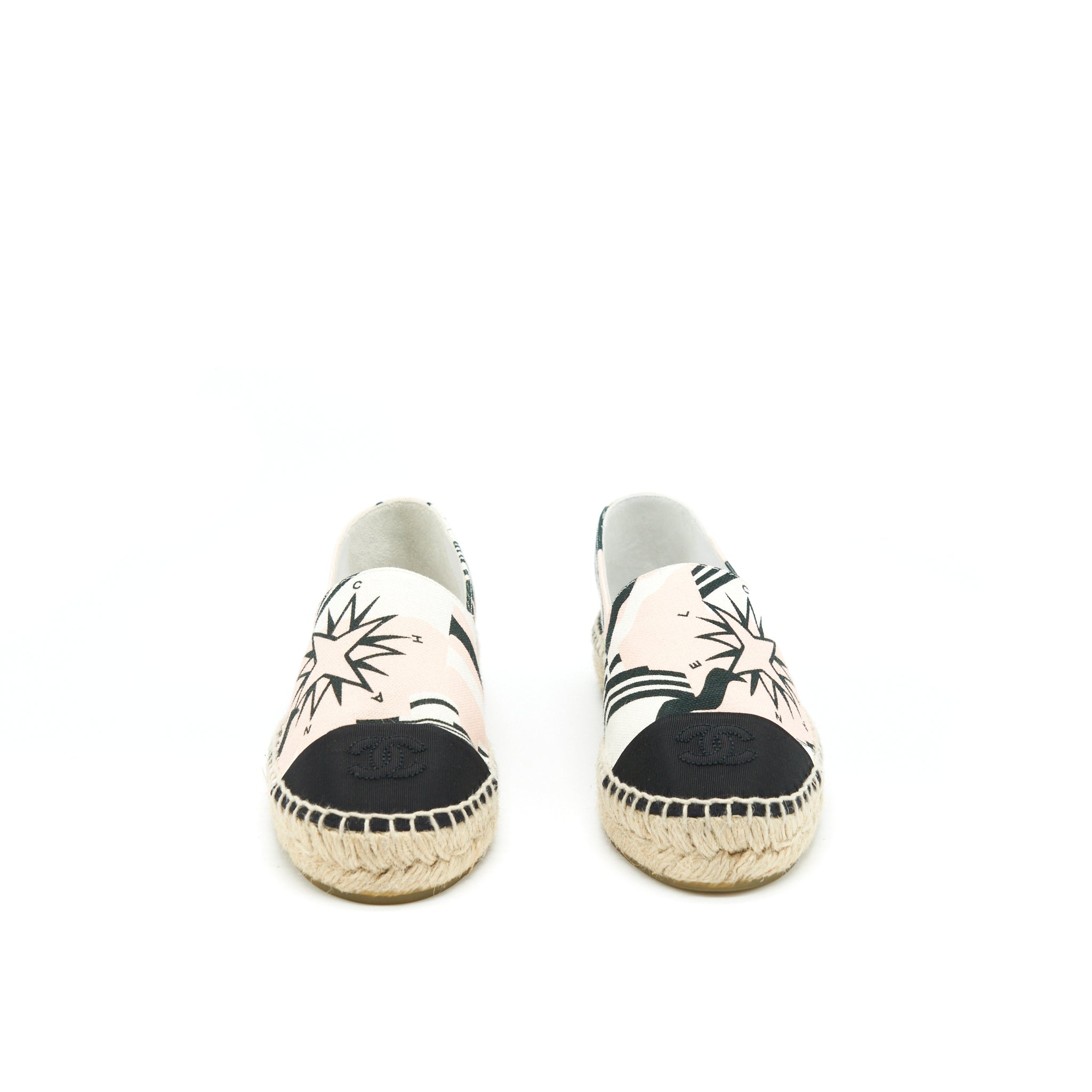 chanel-size-36-espadrilles-pink-black