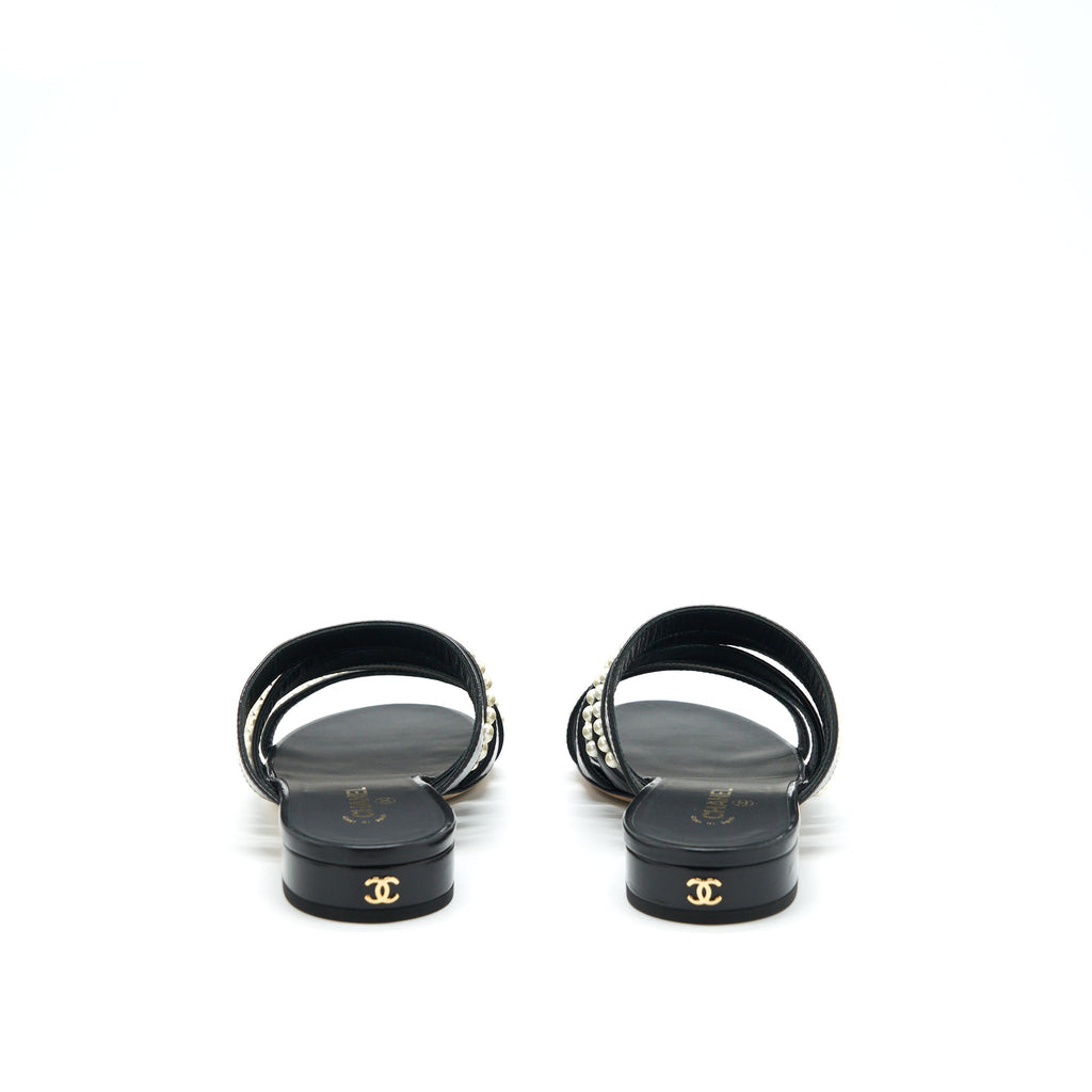 chanel-size-37-leather-and-pearl-sandal-black