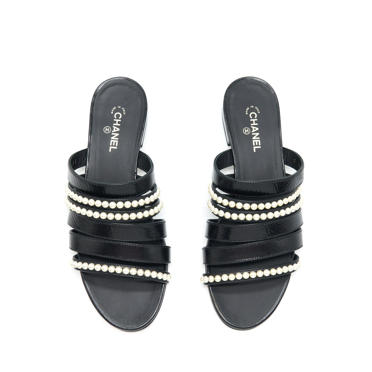 chanel-size-37-leather-and-pearl-sandal-black