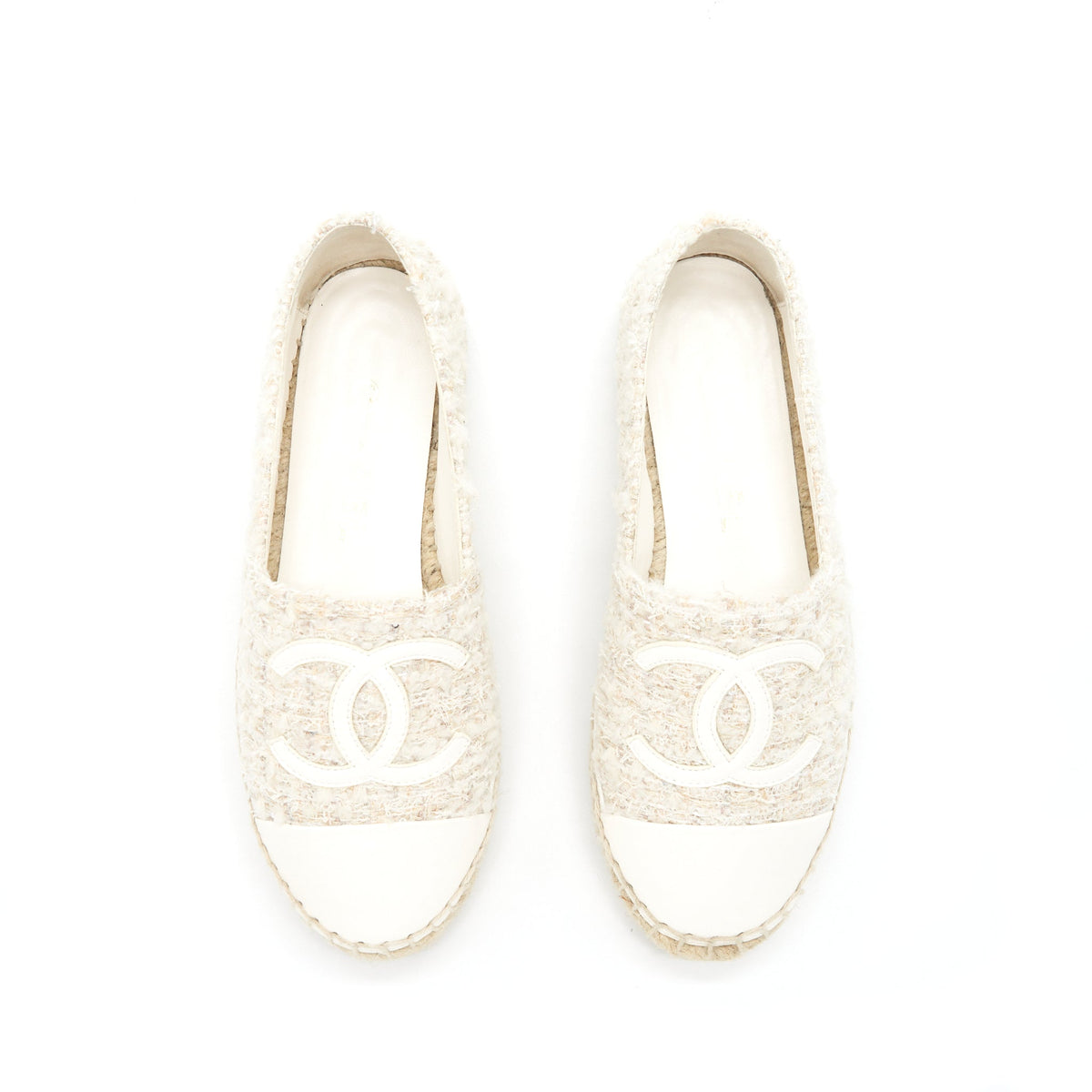 chanel-size-35-tweed-espadrilles-white