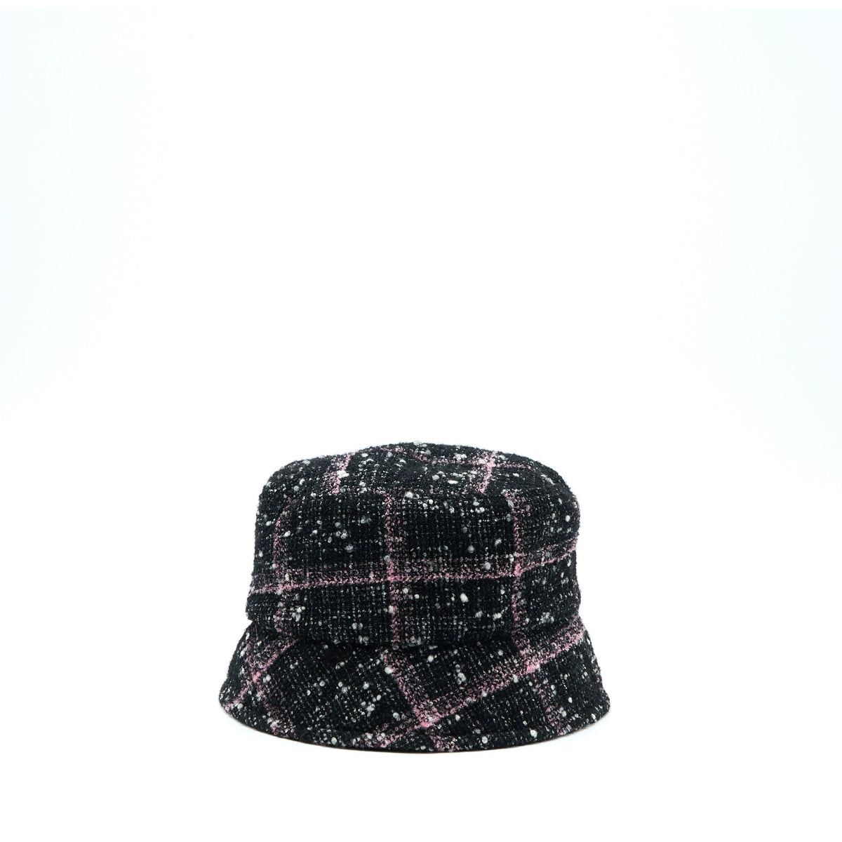 chanel-size-m-bucket-hat-tweed-black-pink-ecru