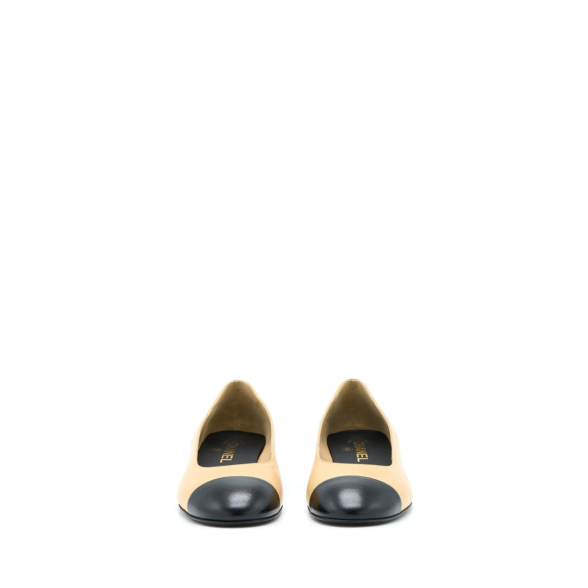 chanel-size-38-cc-logo-with-pearl-flats-beige-black