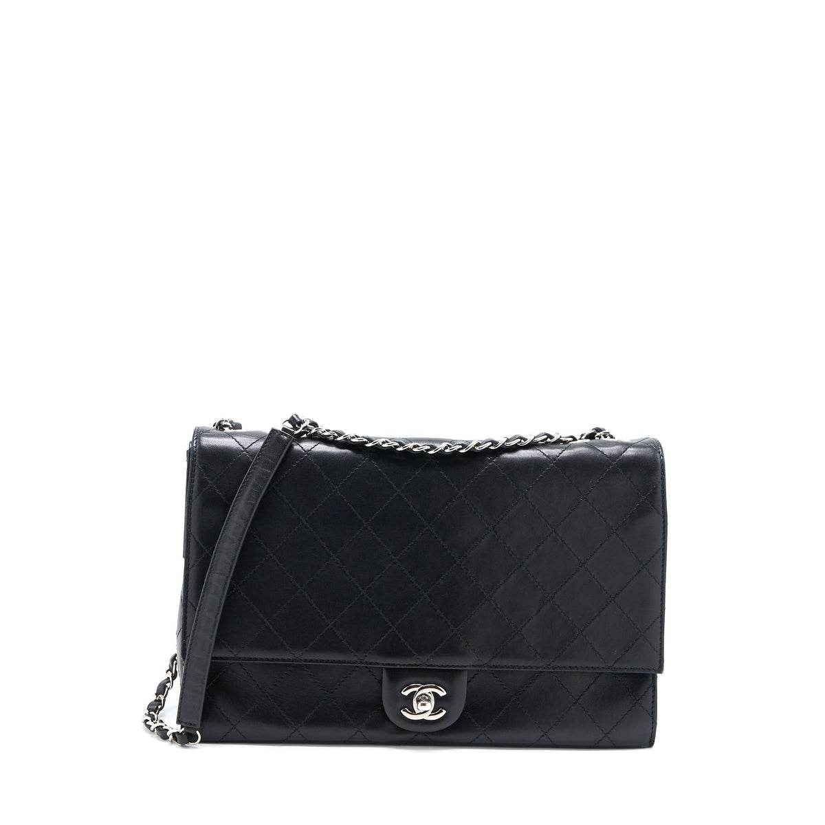 chanel-quilted-flap-bag-lambskin-black-shw