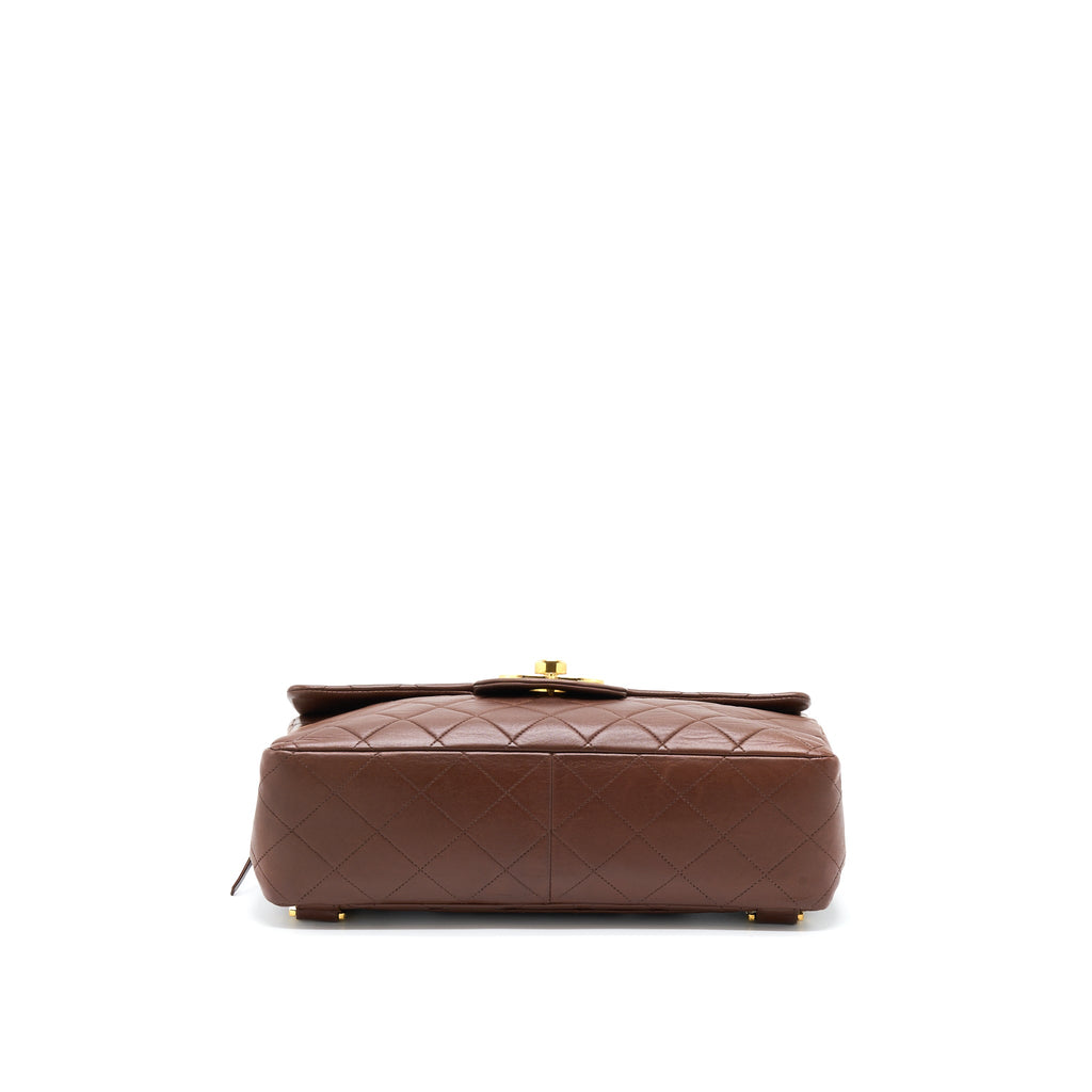 chanel-vintage-classic-timeless-backpack-lambskin-brown-ghw