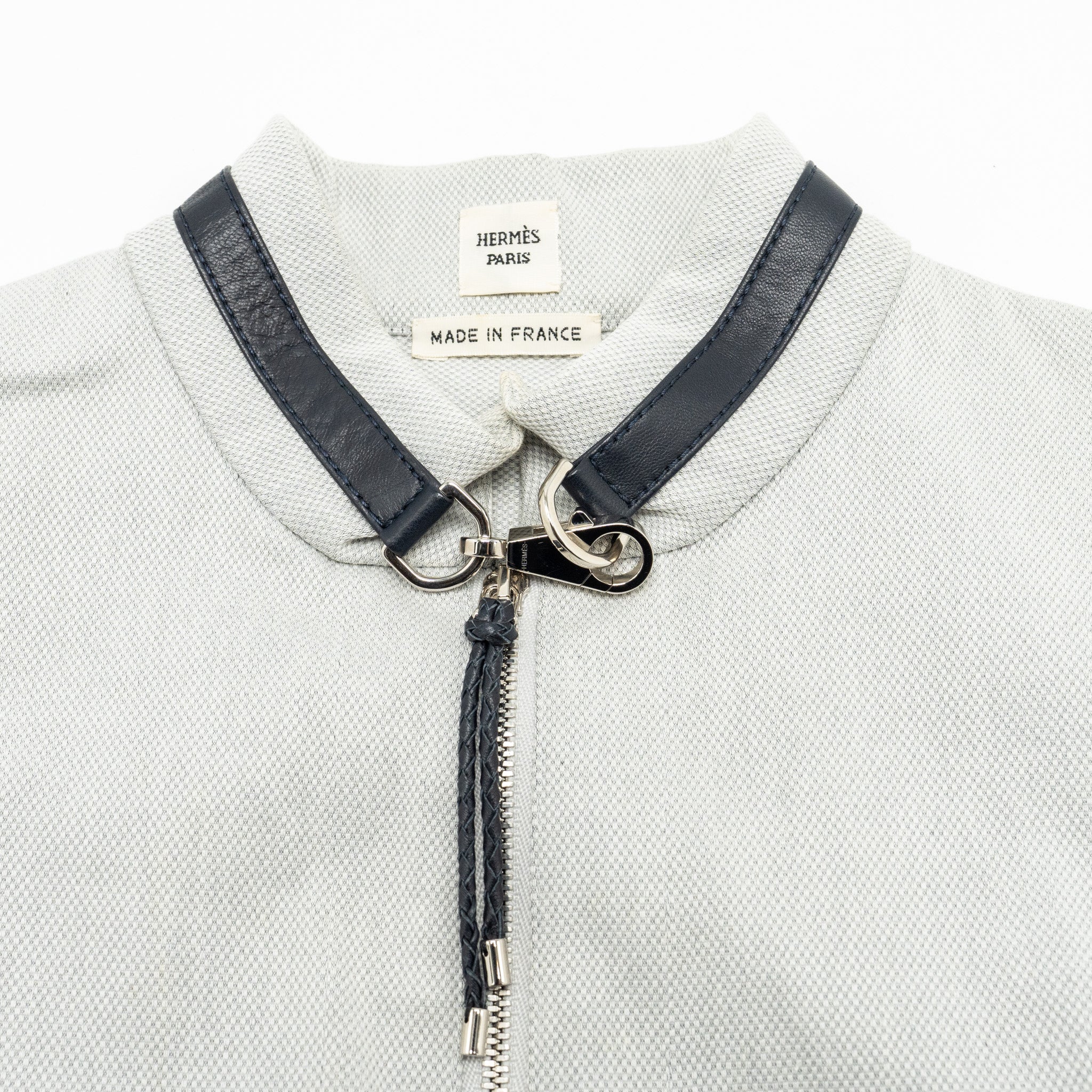 hermes-size-34-sleeveless-zipped-dress-cotton-light-grey