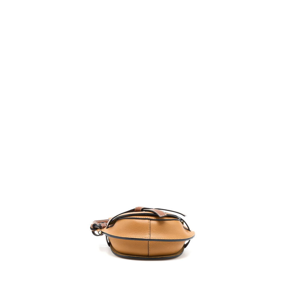 loewe-mini-gate-calfskin-caramel-pecan-ghw