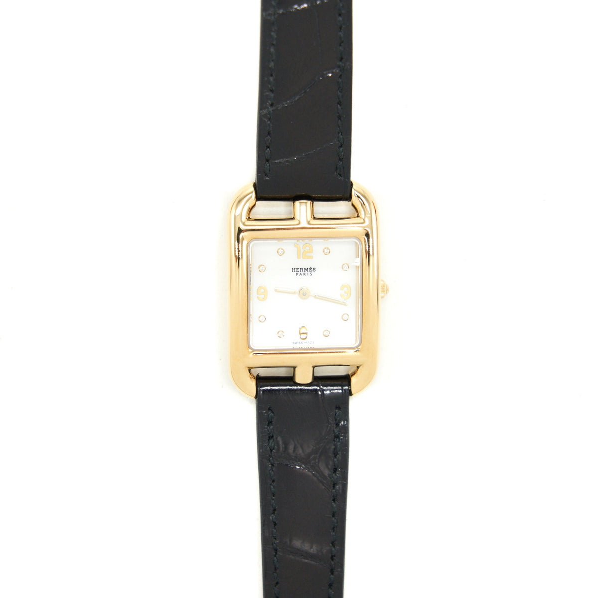 hermes-cap-code-watch-23-23-mm-yellow-gold-watch-dimond-set-white-natural-mother-of-pearl-dial