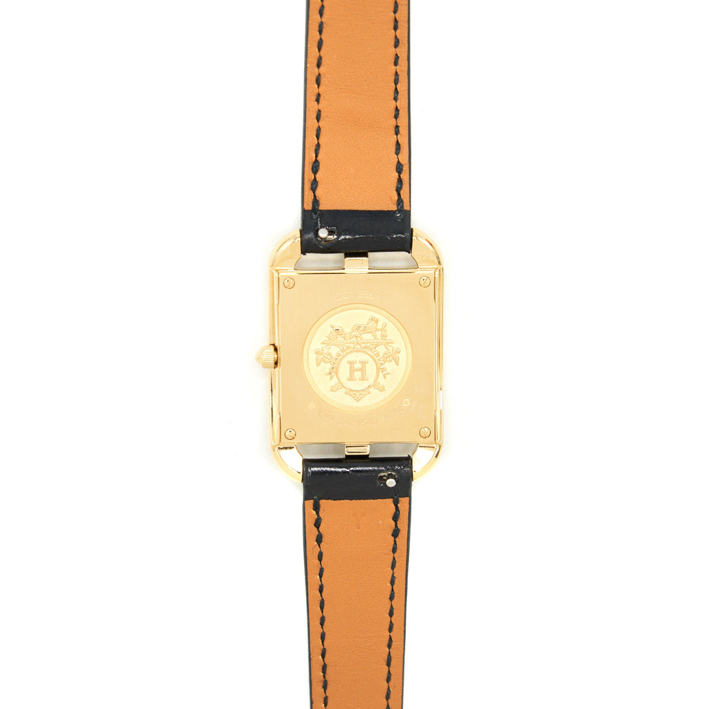 hermes-cap-code-watch-23-23-mm-yellow-gold-watch-dimond-set-white-natural-mother-of-pearl-dial
