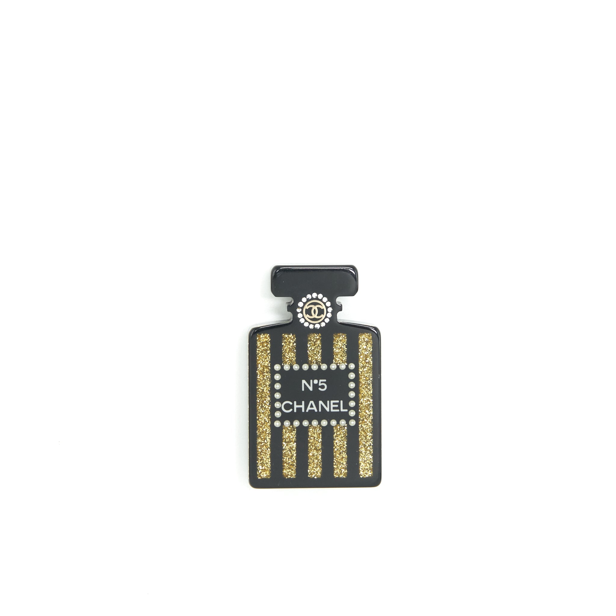 chanel-perfume-bottle-brooch-resin-with-glitters-and-pearls-black-gold