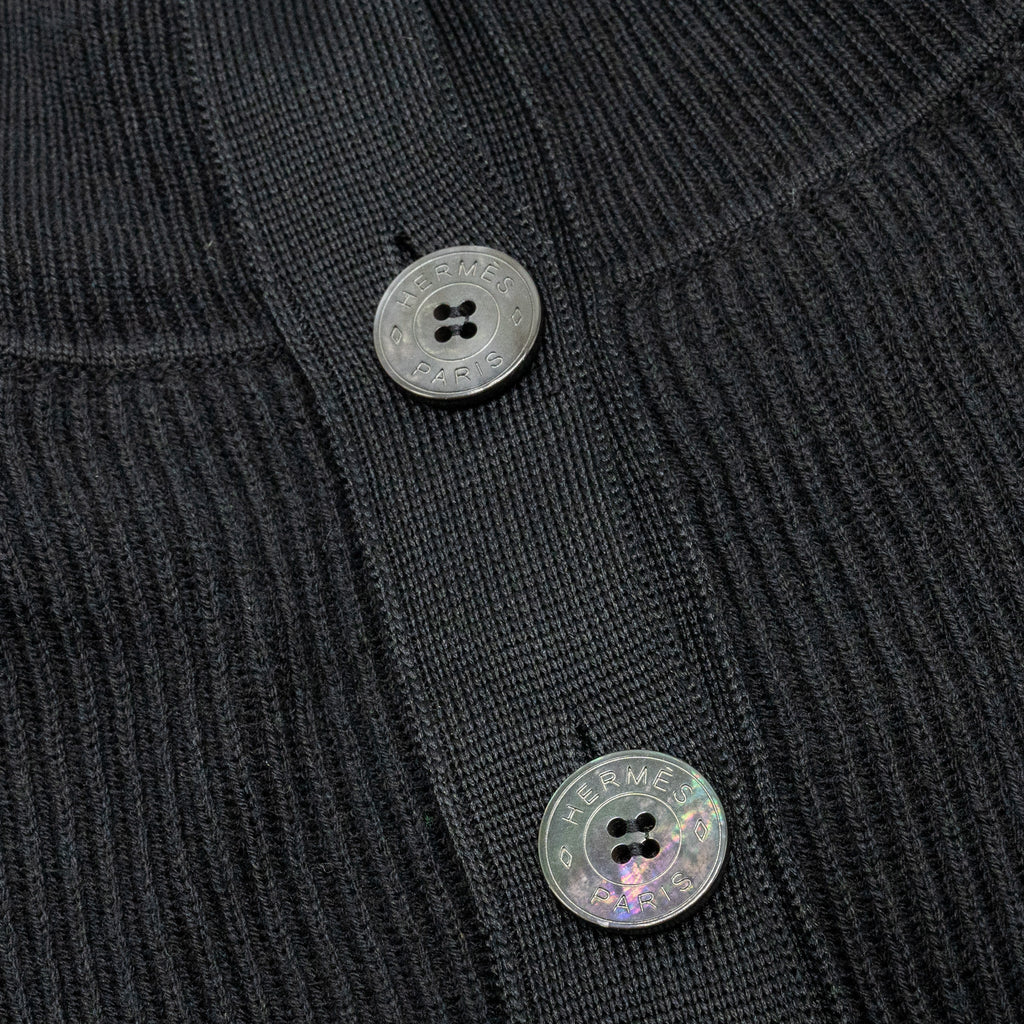 hermes-size-34-button-robe-dress-cotton-virgin-wool-black