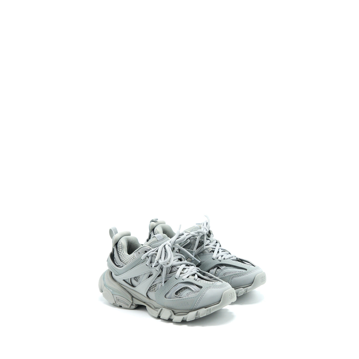balenciaga-size-37-track-sneakers-mesh-nylon-grey