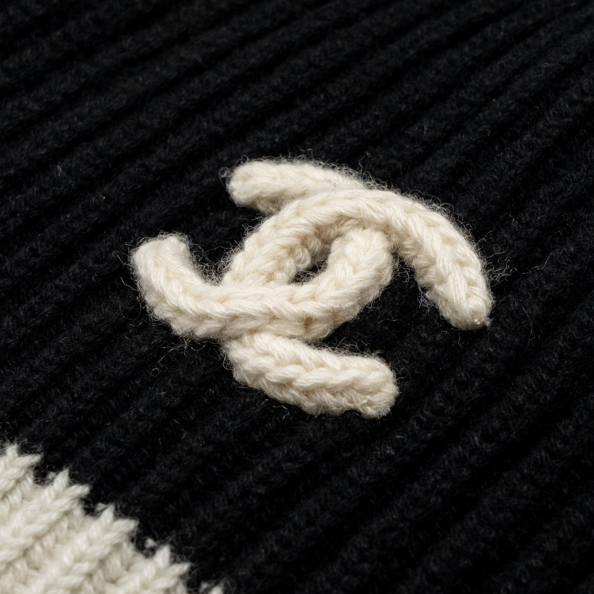 chanel-hat-black-white-logo