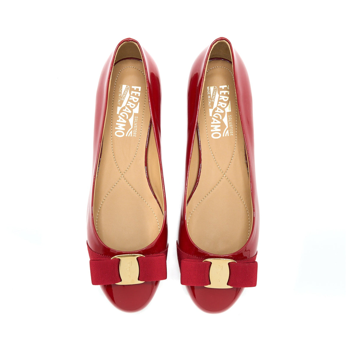 ferragamo-size-7-5c-varuna-ballet-flats-red