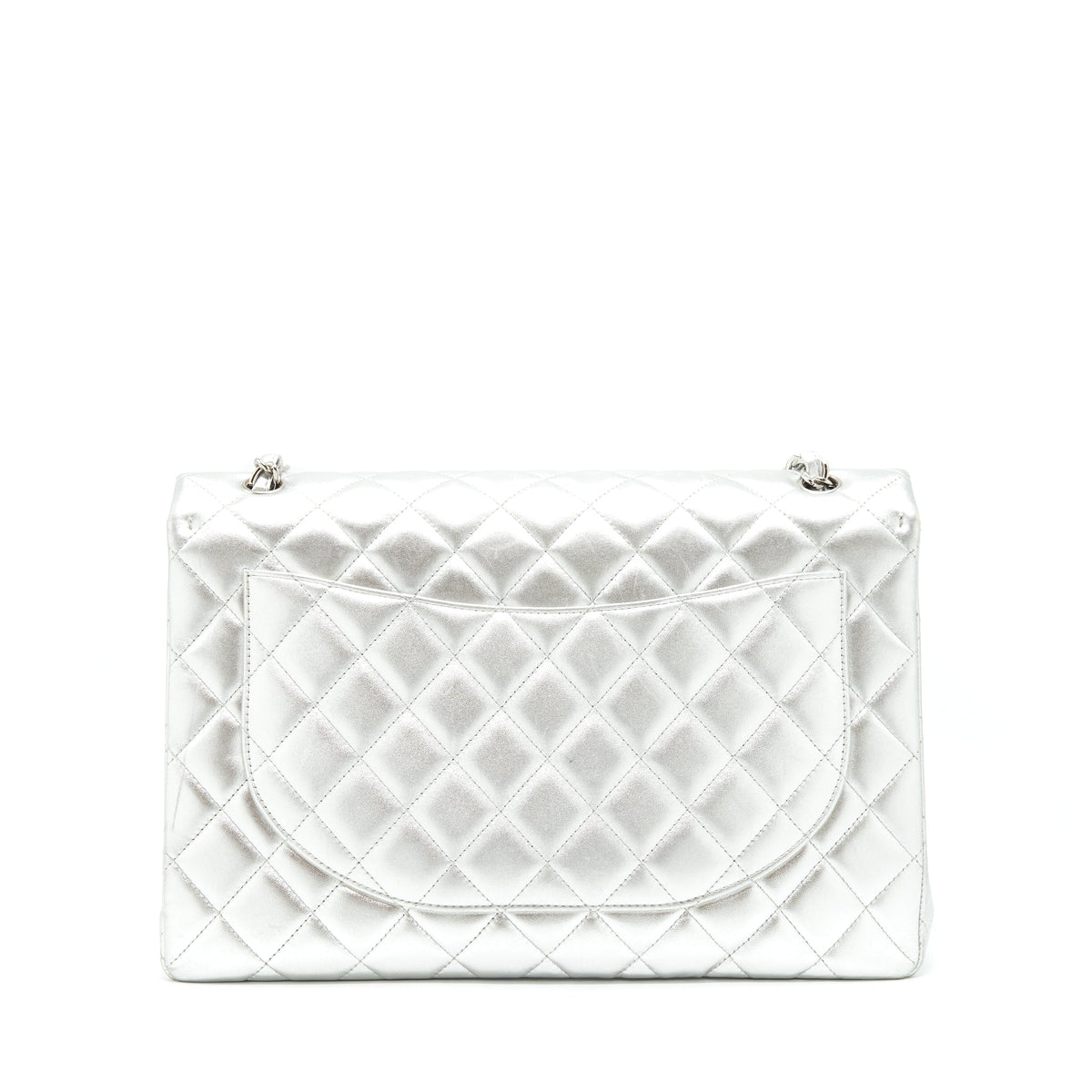 chanel-maxi-classic-double-flap-bag-lambskin-sliver-shw