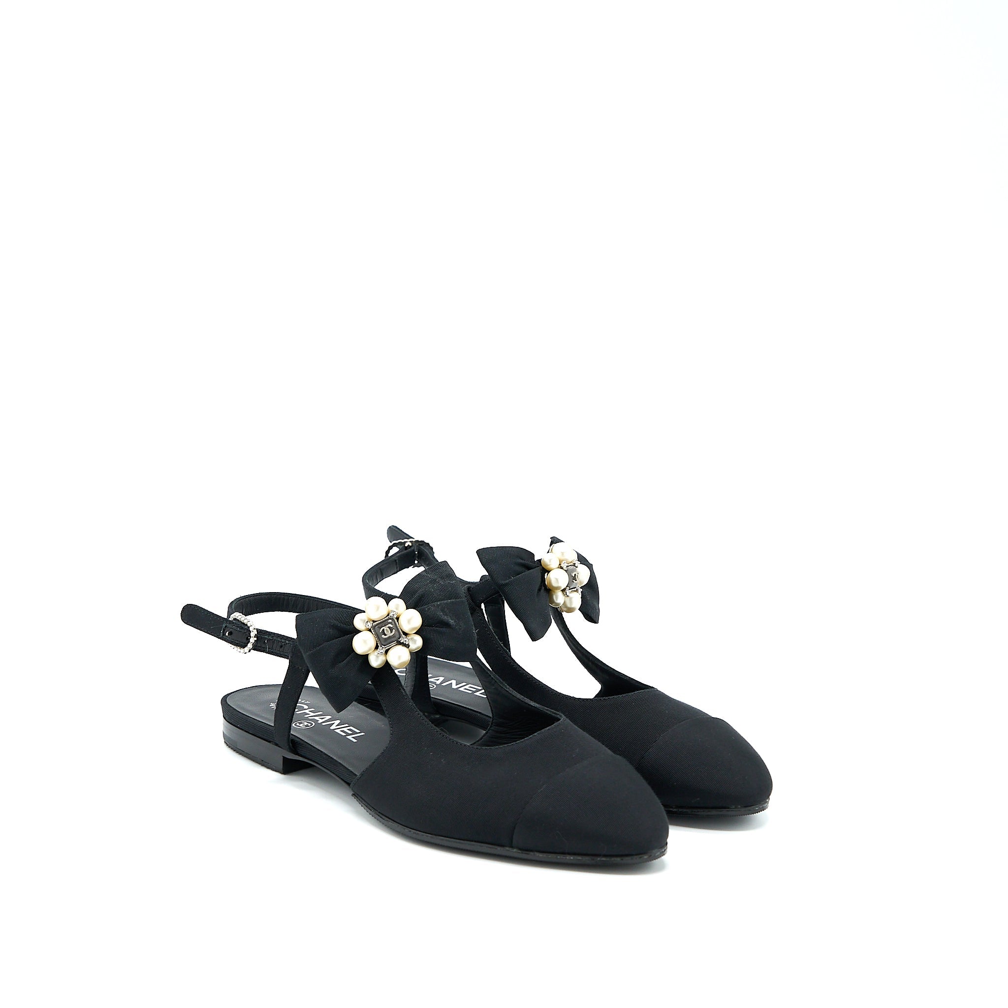 chanel-size-39-sling-back-with-ribbon-design-black
