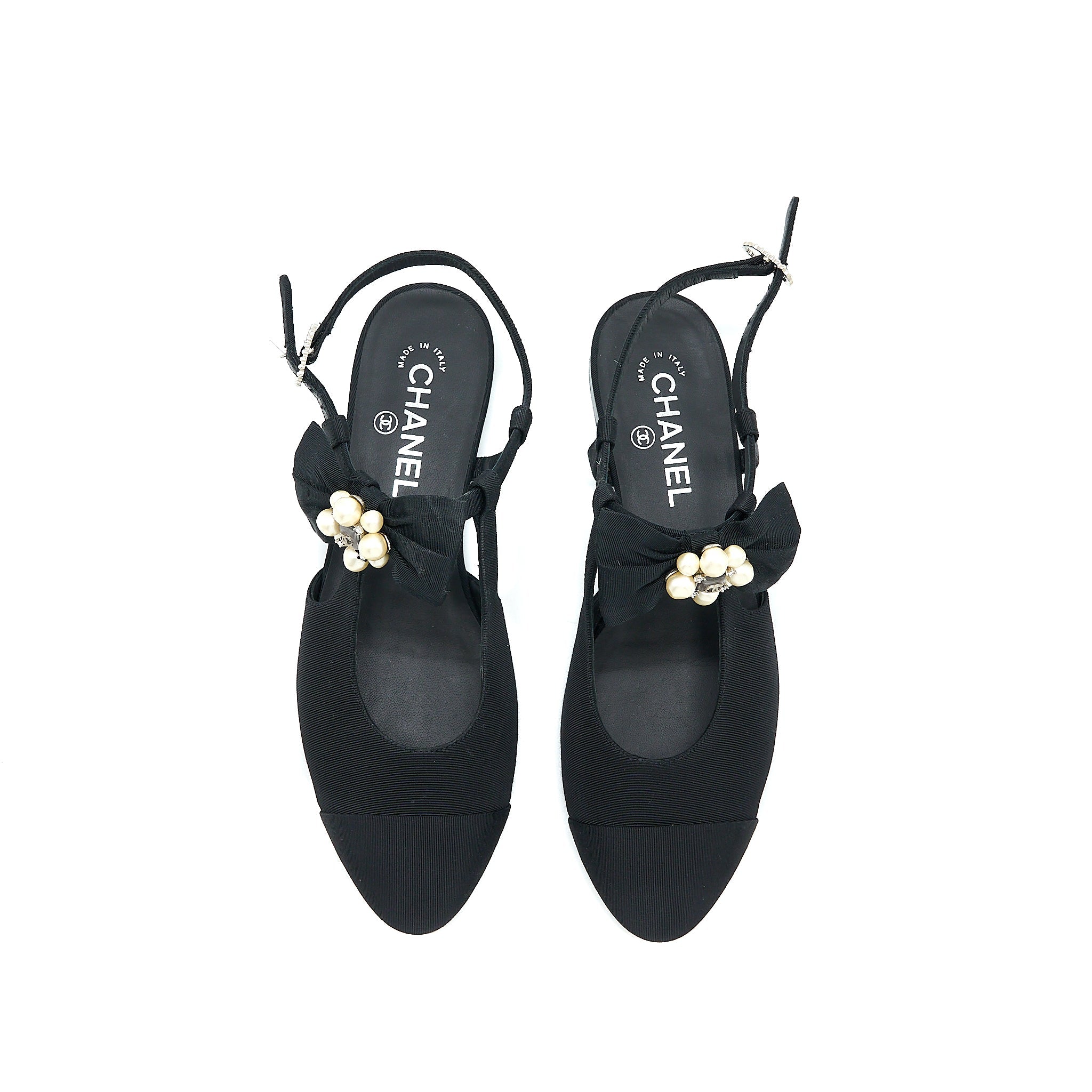 chanel-size-39-sling-back-with-ribbon-design-black