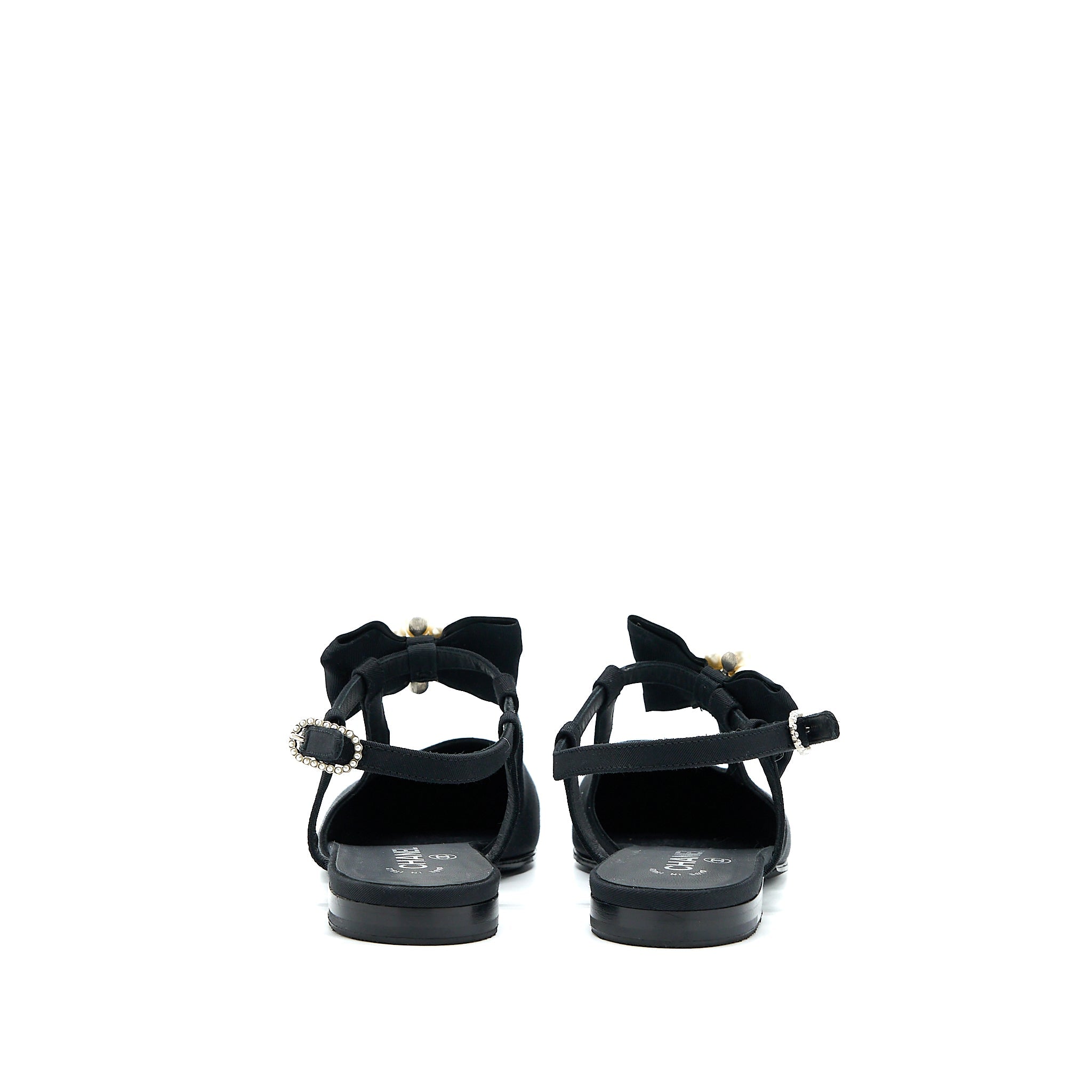 chanel-size-39-sling-back-with-ribbon-design-black