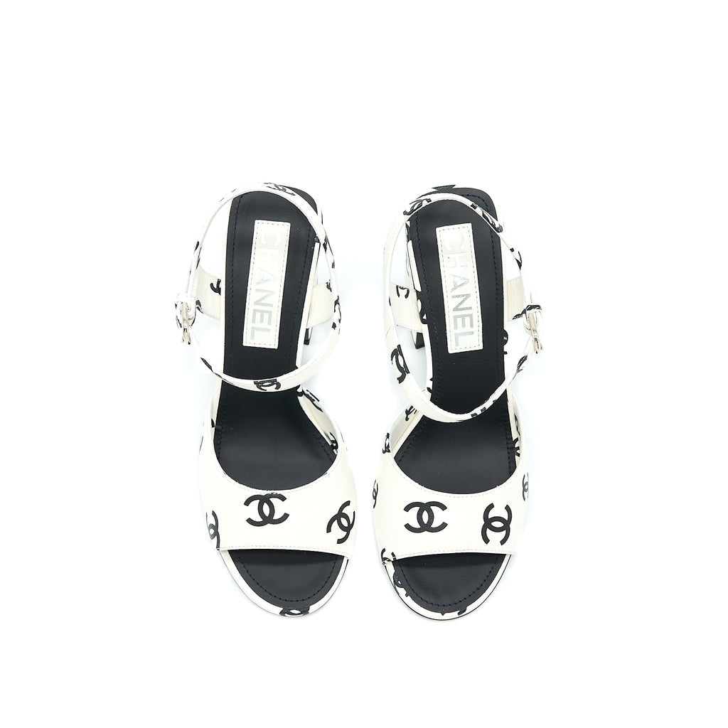 chanel-size-37-cc-logo-leather-sandal-black-white-shw