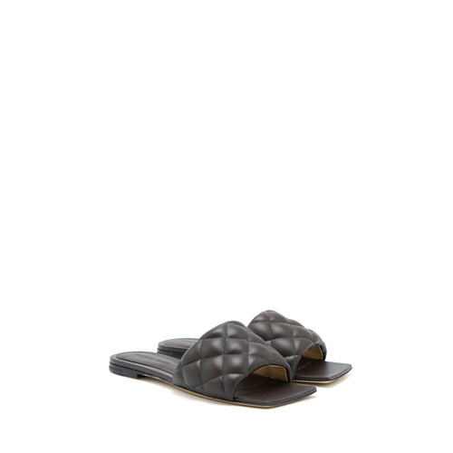 bottega-veneta-size-36-5-padded-sandals-leather-dark-brown