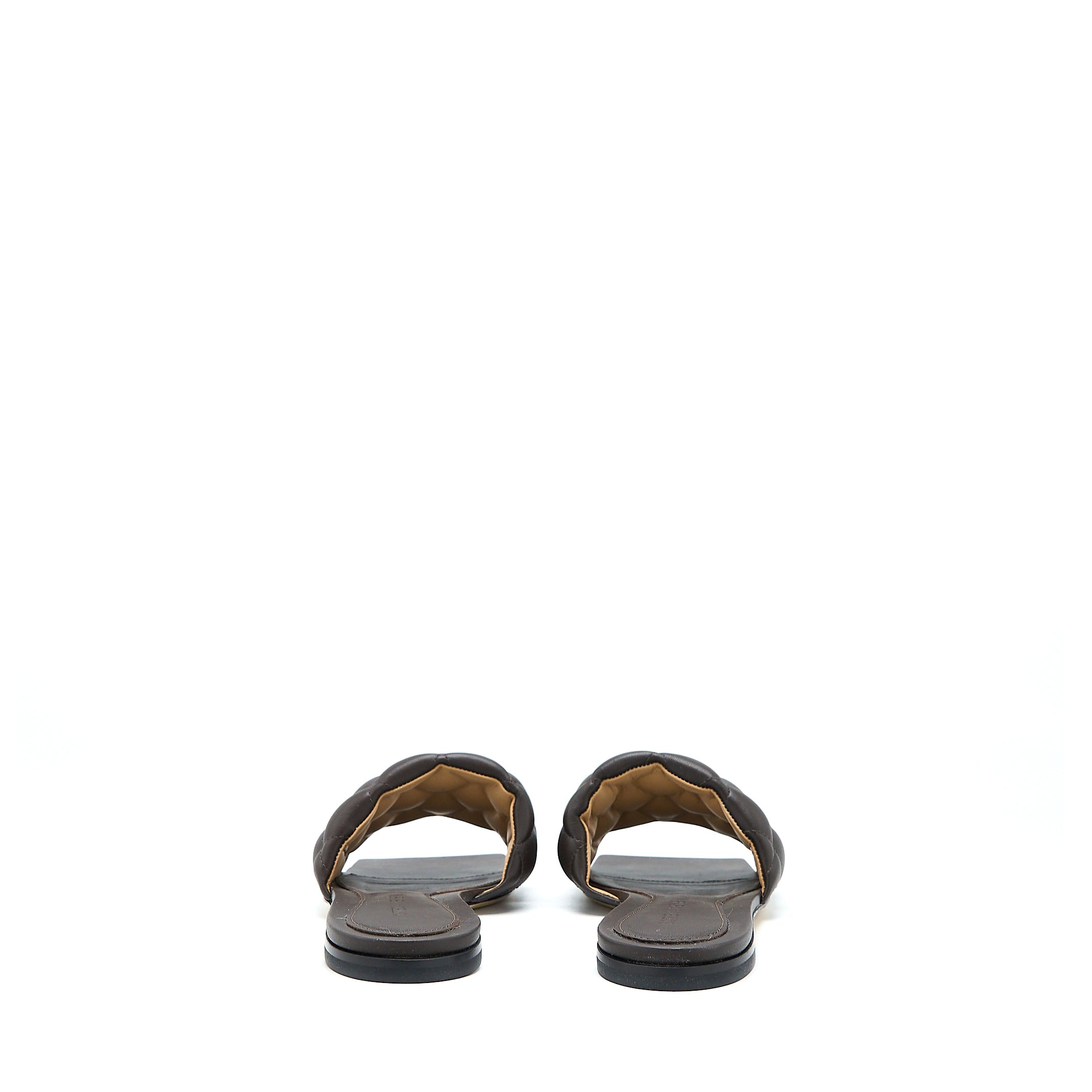 bottega-veneta-size-36-5-padded-sandals-leather-dark-brown