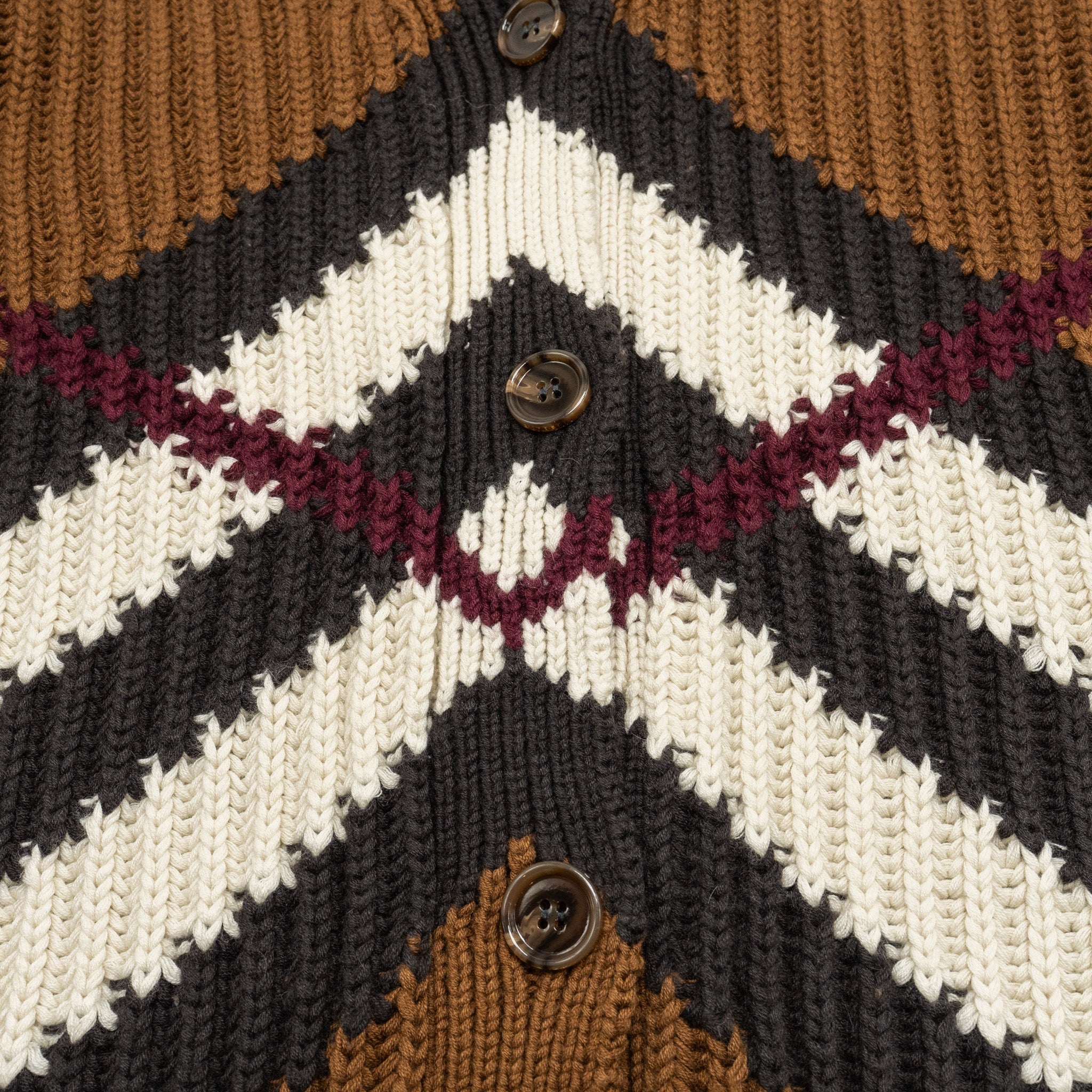 burberry-size-l-chevron-pattern-ribbed-cardigan-cashmere-cotton-brown-multicolour