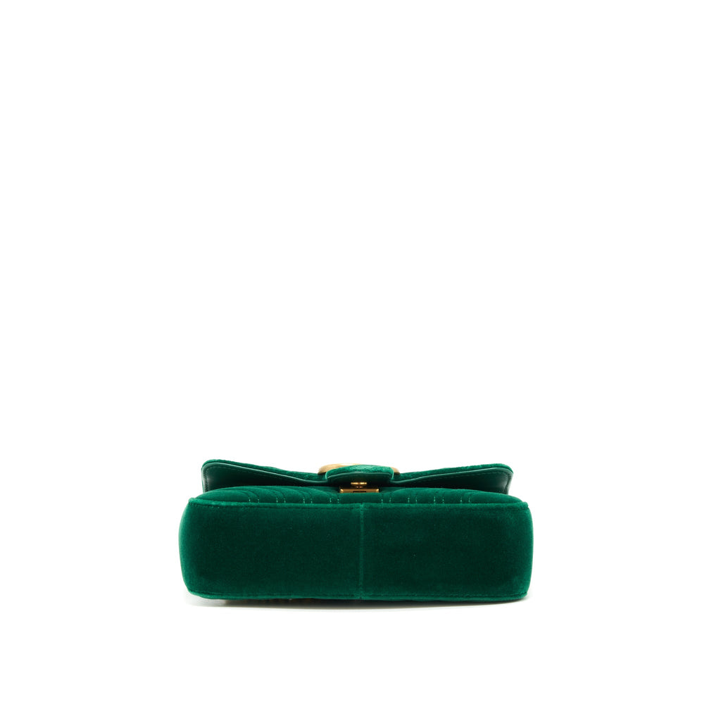 gucci-mini-marmont-bag-velvet-green-ghw