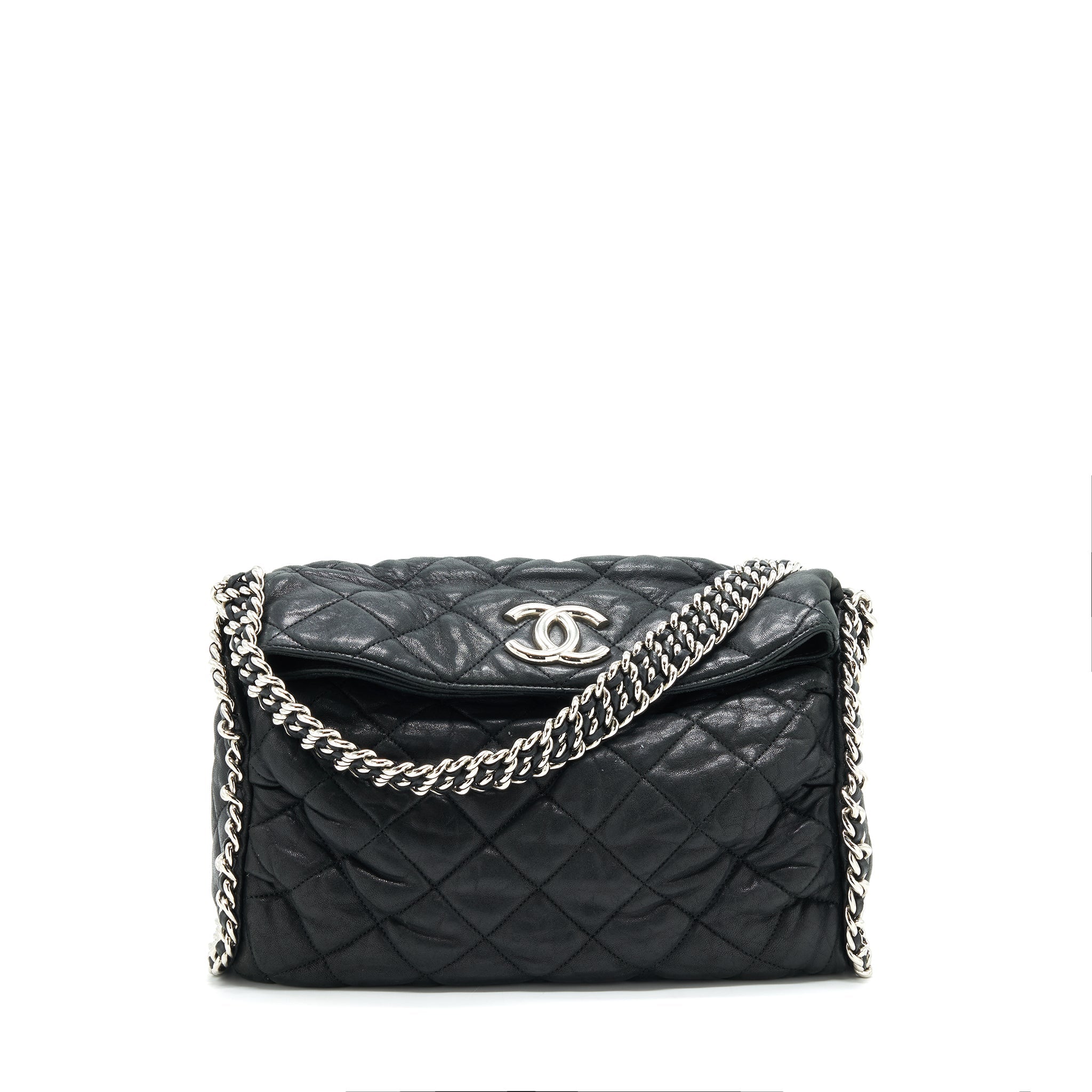 chanel-quilted-leather-with-chain-shoulder-bag-black-shw