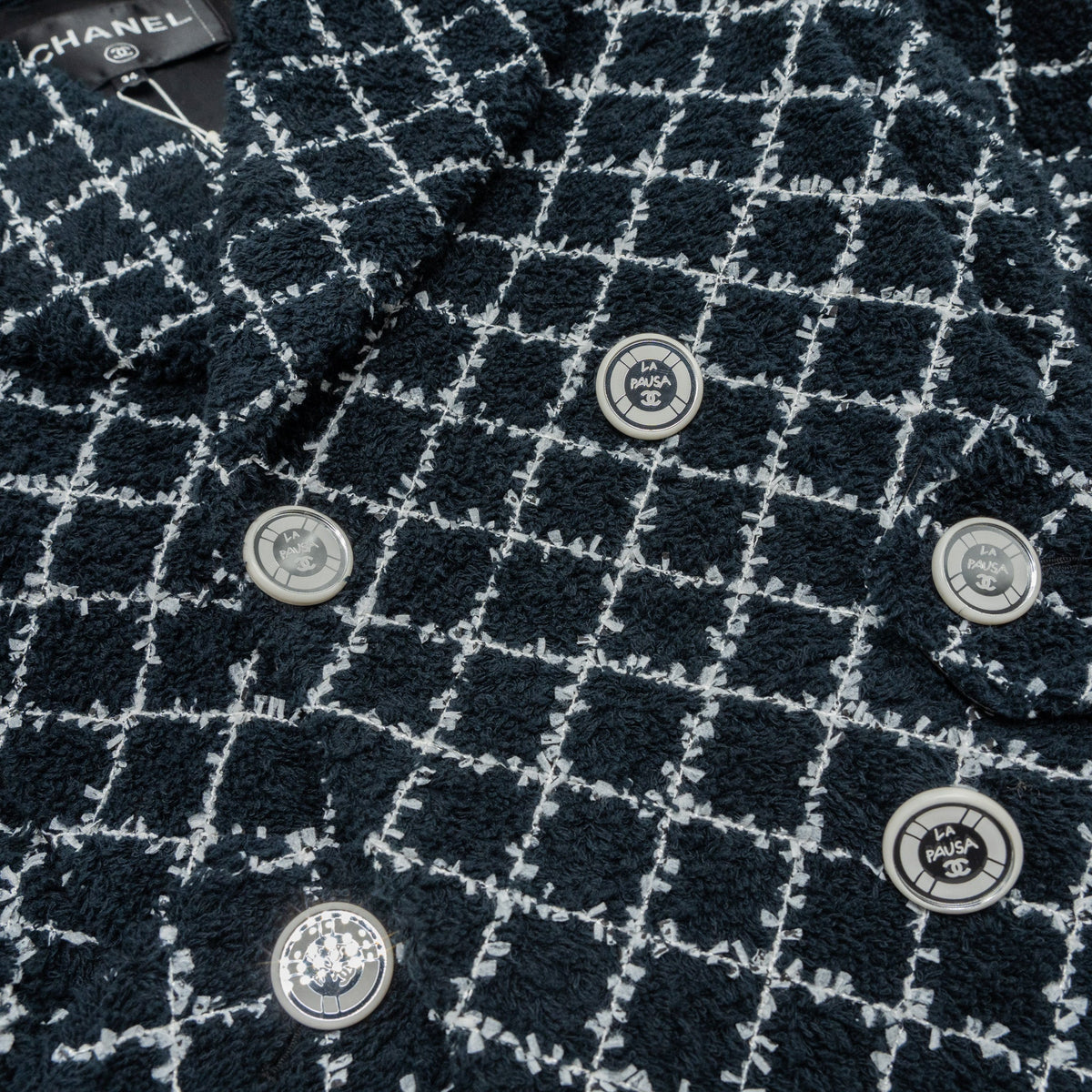 chanel-19c-size-34-jacket-cotton-knit-black-white