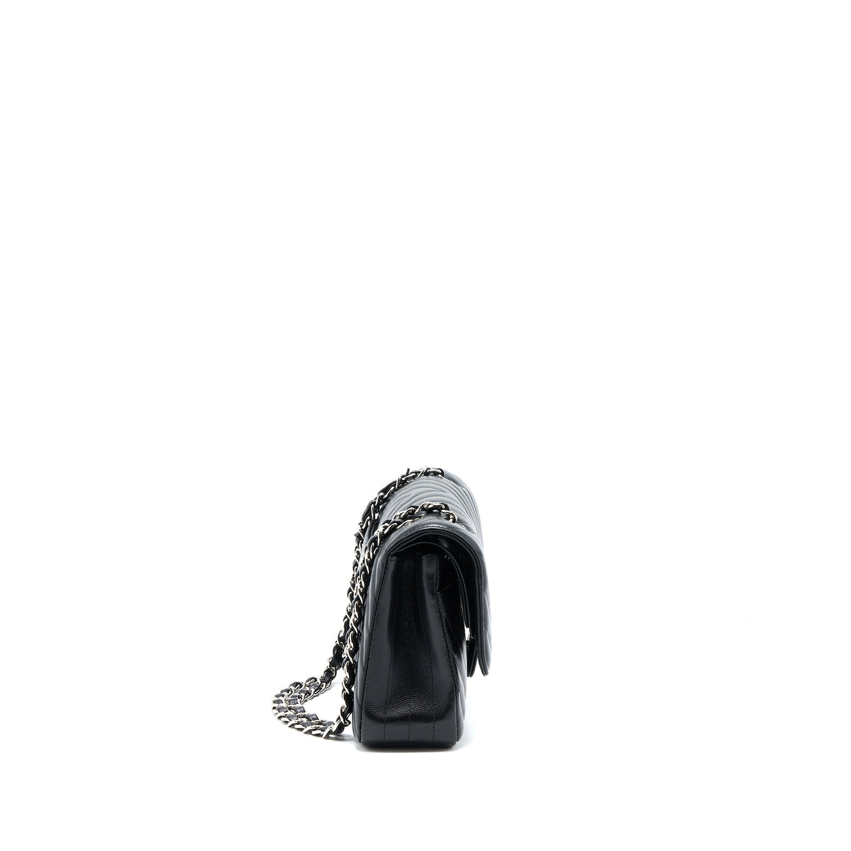 chanel-medium-classic-double-flap-bag-chevron-caviar-black-shw
