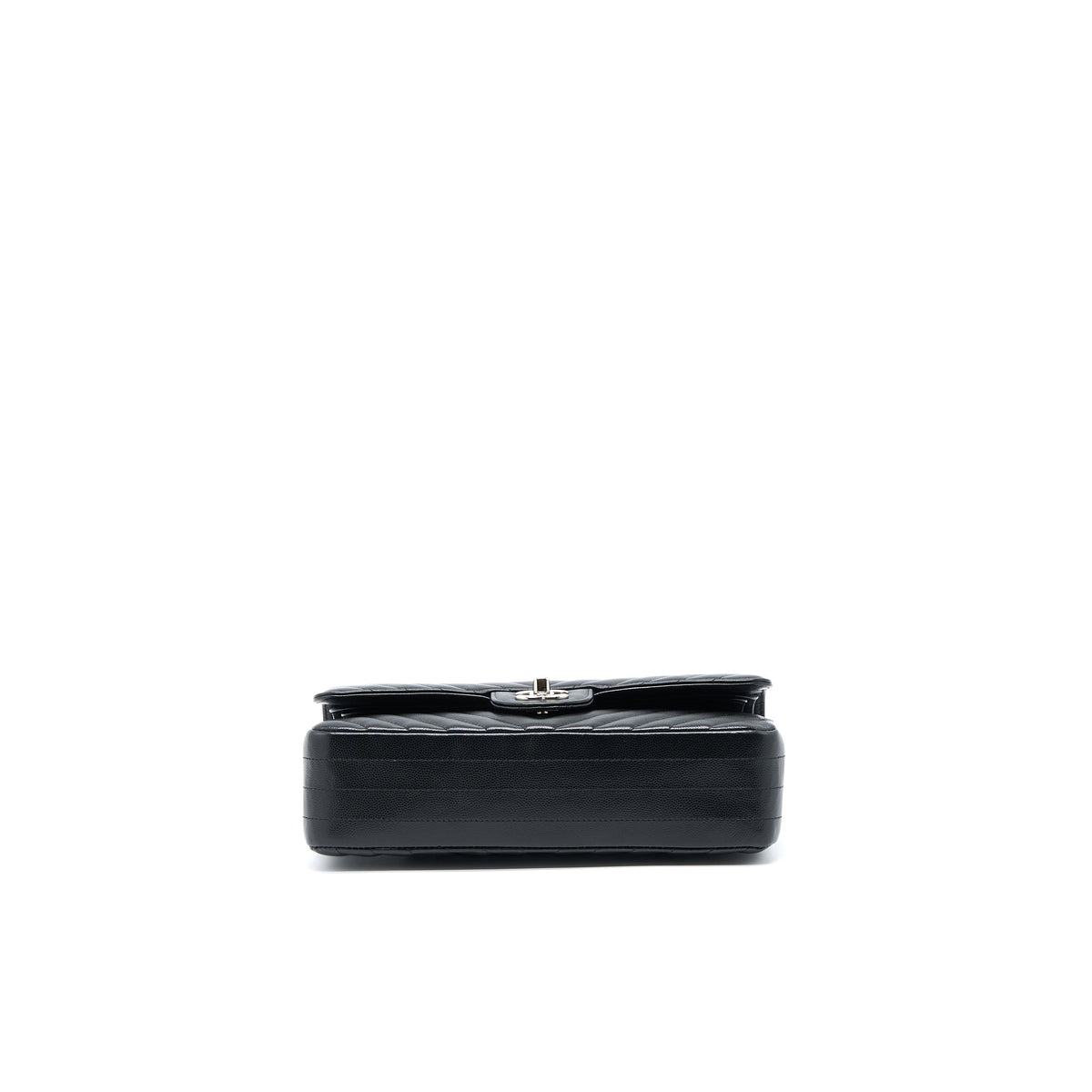 chanel-medium-classic-double-flap-bag-chevron-caviar-black-shw
