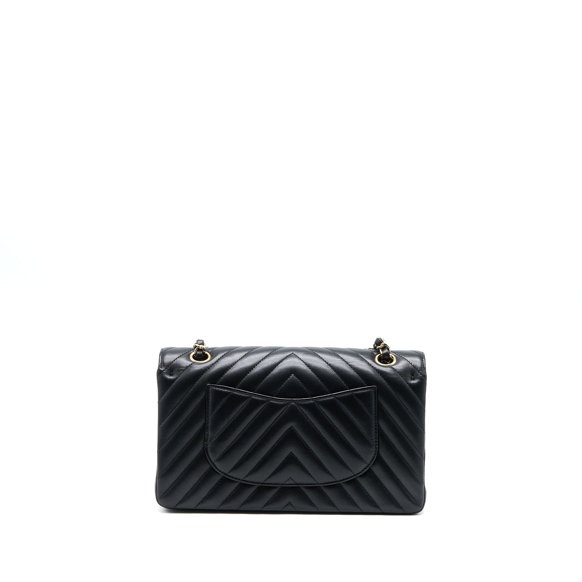 copy-of-chanel-medium-chevron-classic-double-flap-lambskin-black-lghw