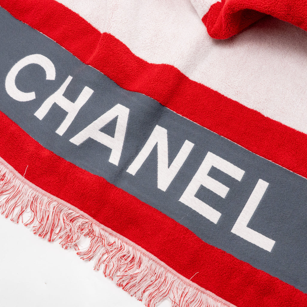 chanel-bath-towel-cotton-white-red