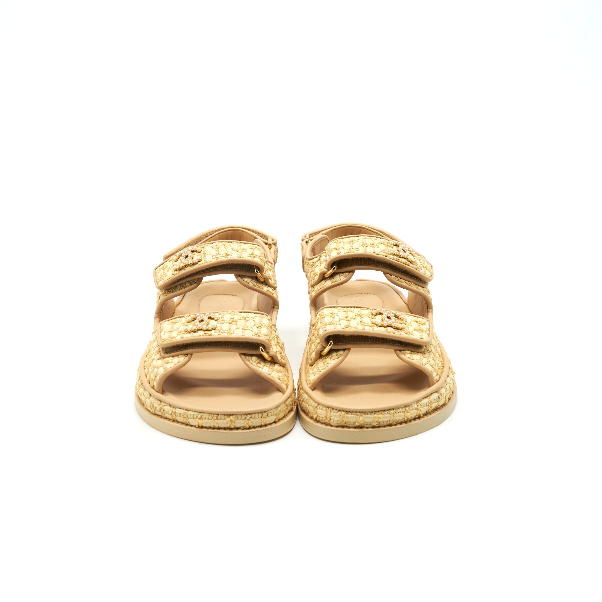 chanel-tweed-dad-sandals-size-36c