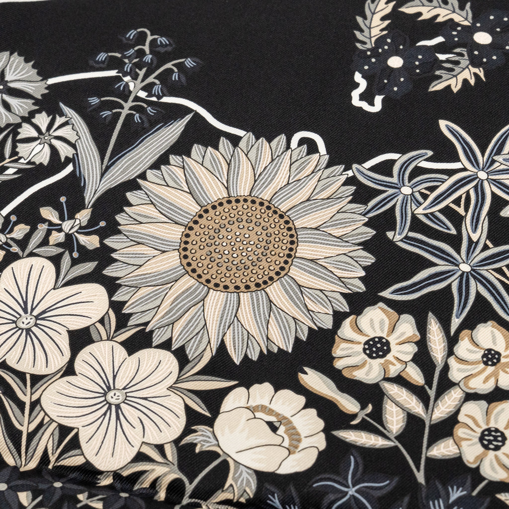 hermes-scarf-black-white-flower